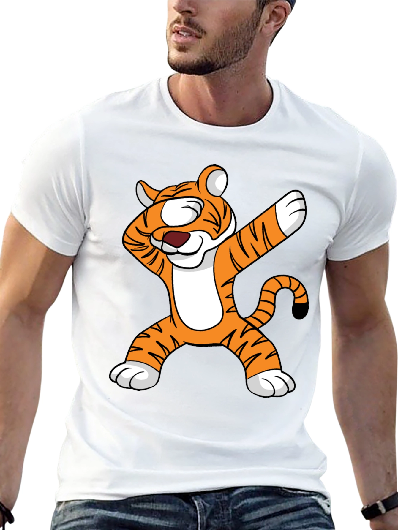 Dabbing Tiger Graphic T-Shirt