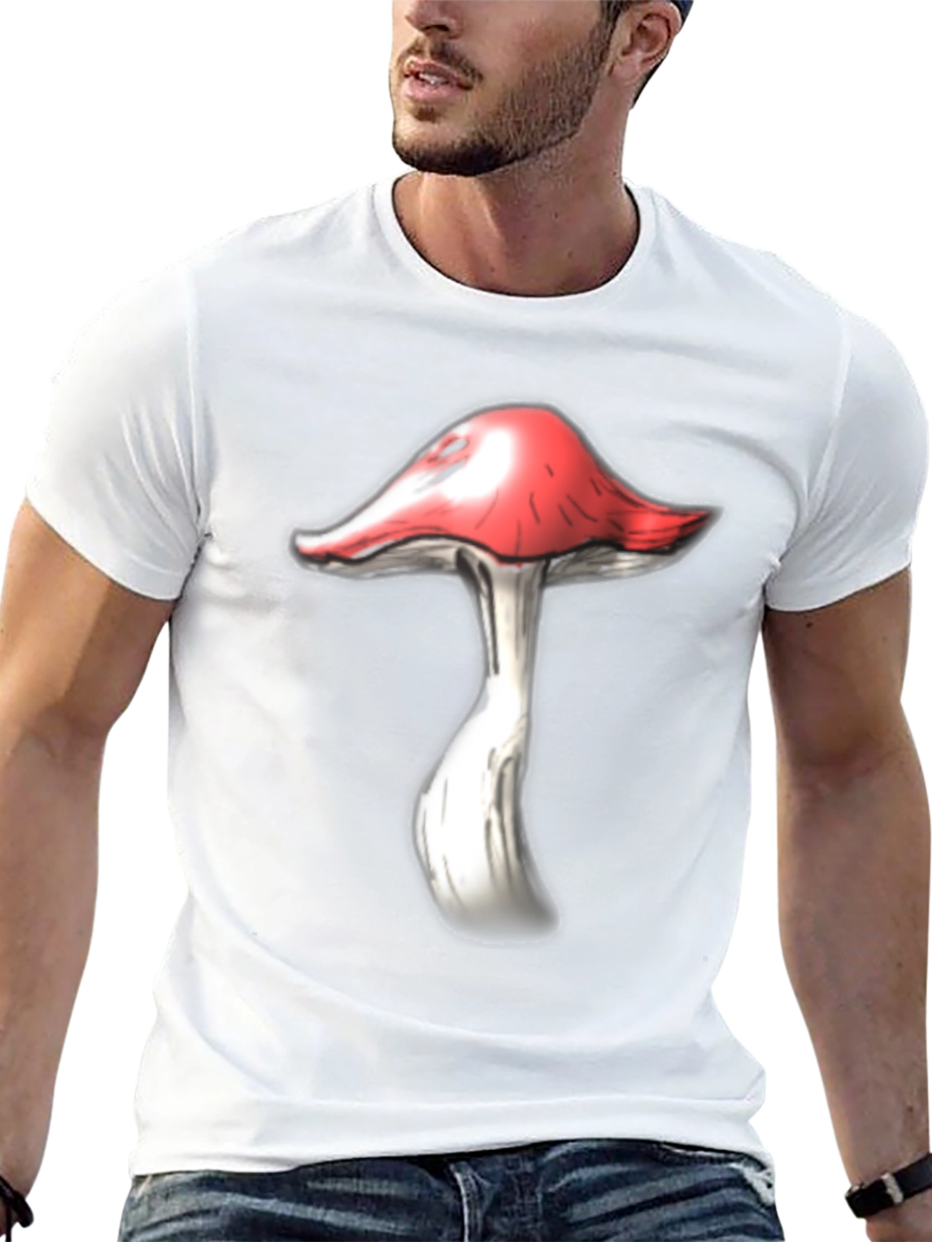 Mushroom Graphic Tee - Funky Design