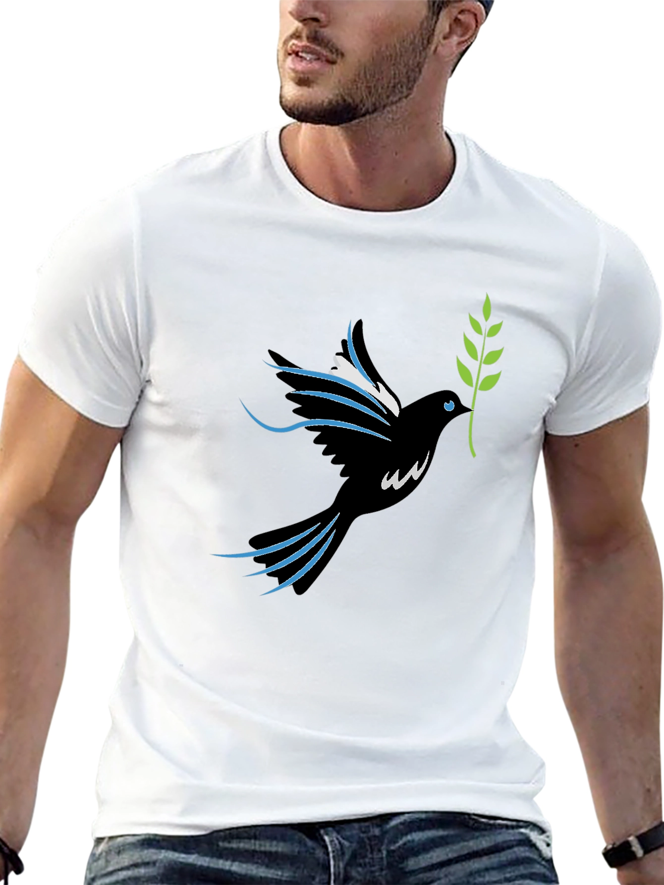 Peace Dove Graphic Tee - Stylish Bird Design