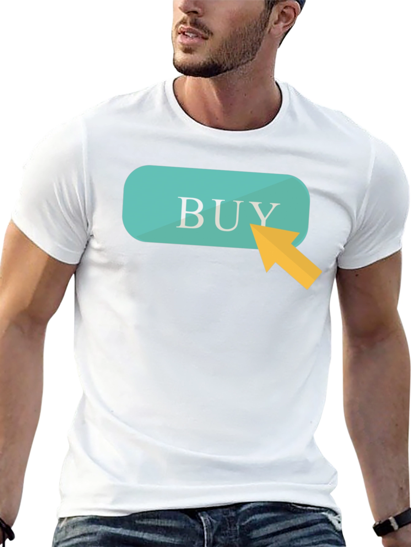 Buy Button Graphic Tee - Click to Purchase!