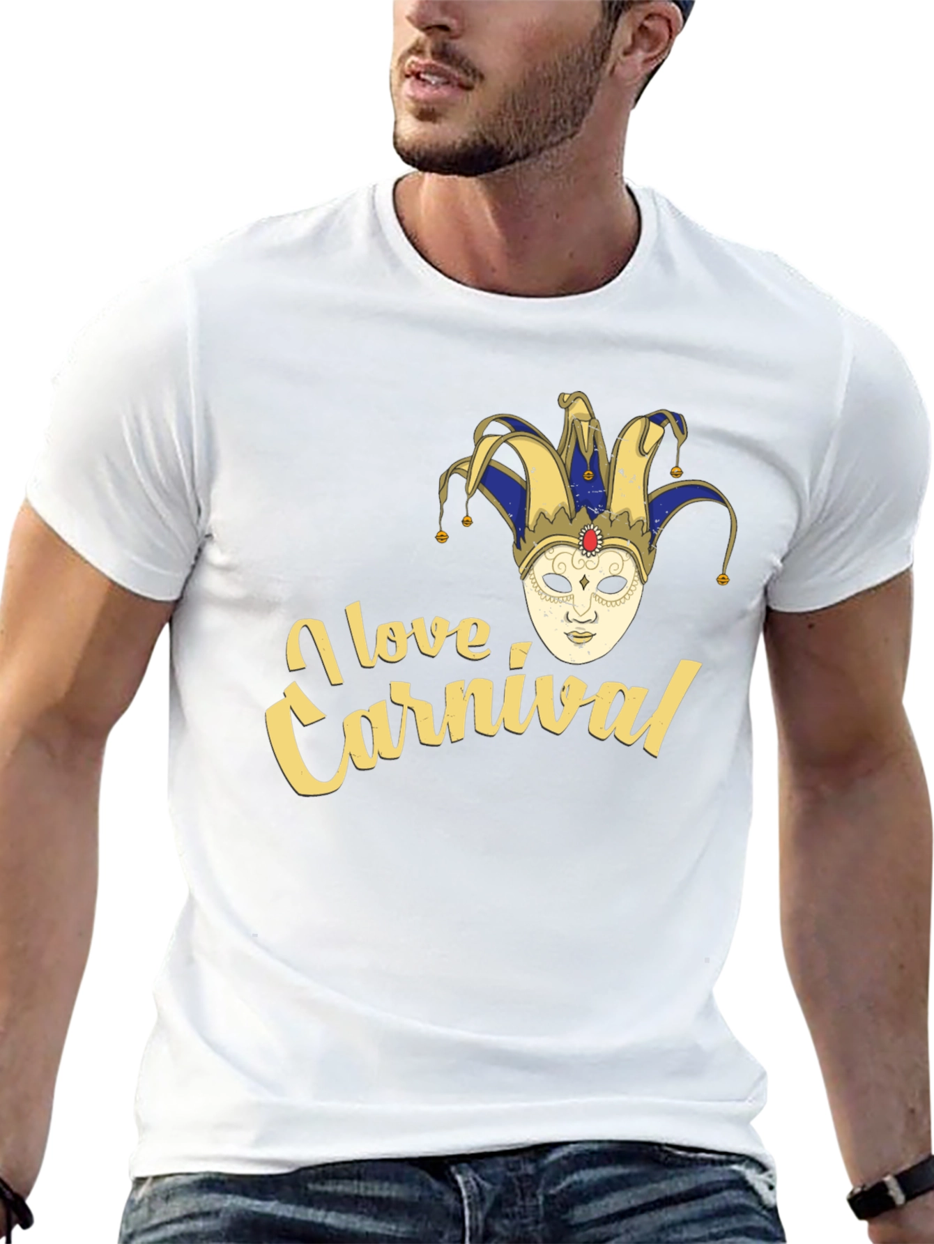 I Love Carnival Jester Mask T-Shirt