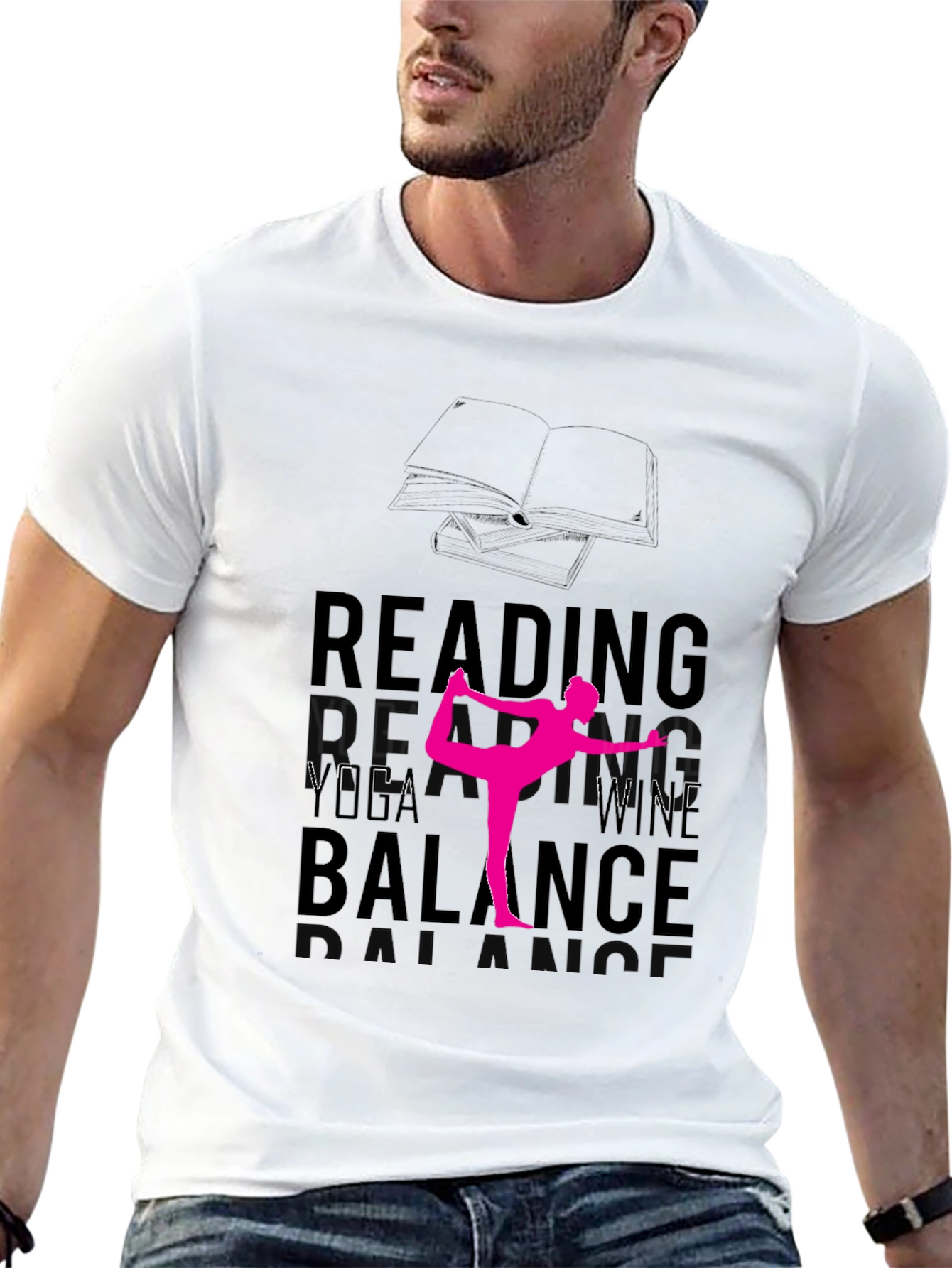 Reading Yoga Wine Balance T-Shirt