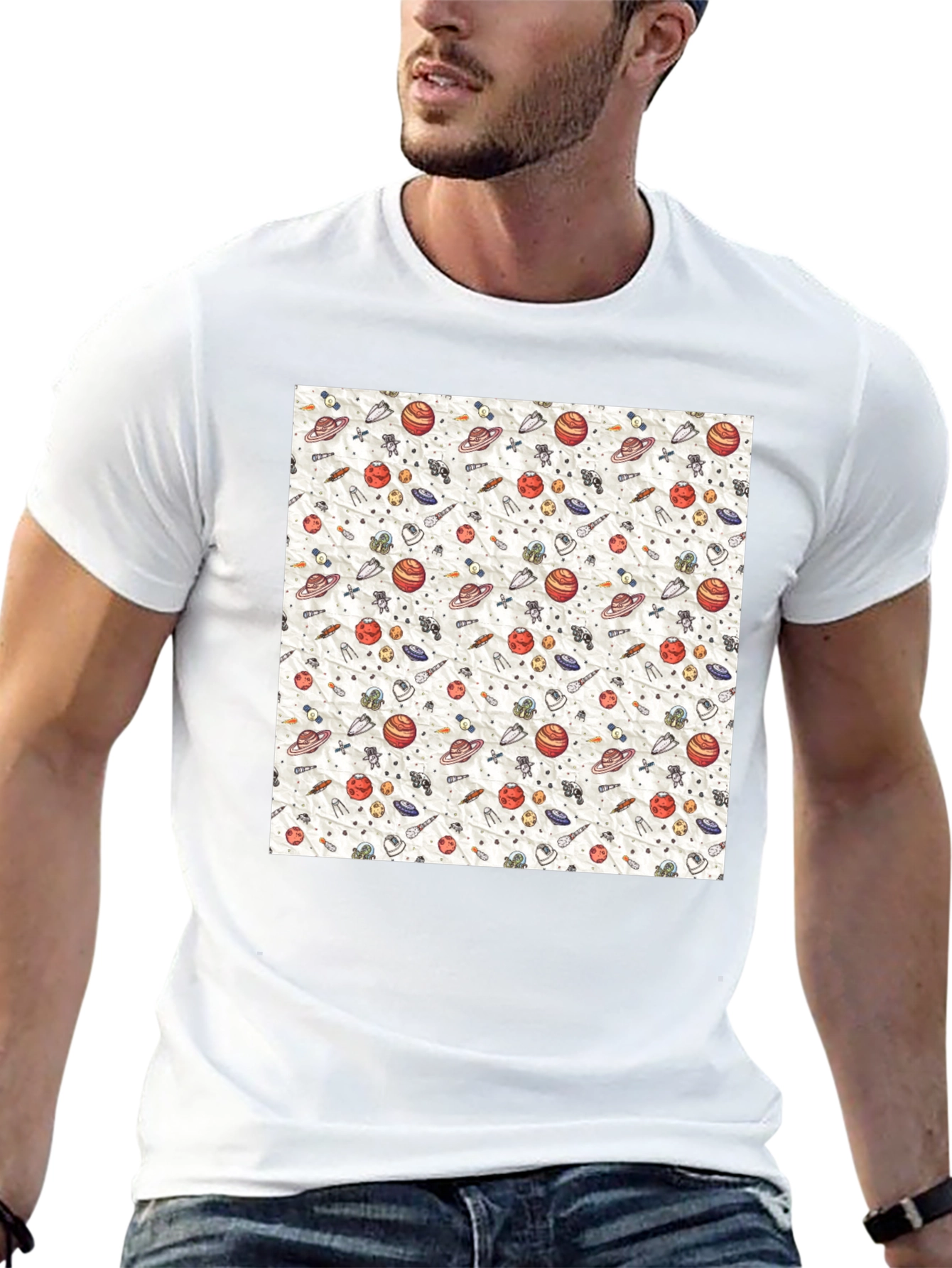 Space Pattern Graphic Tee