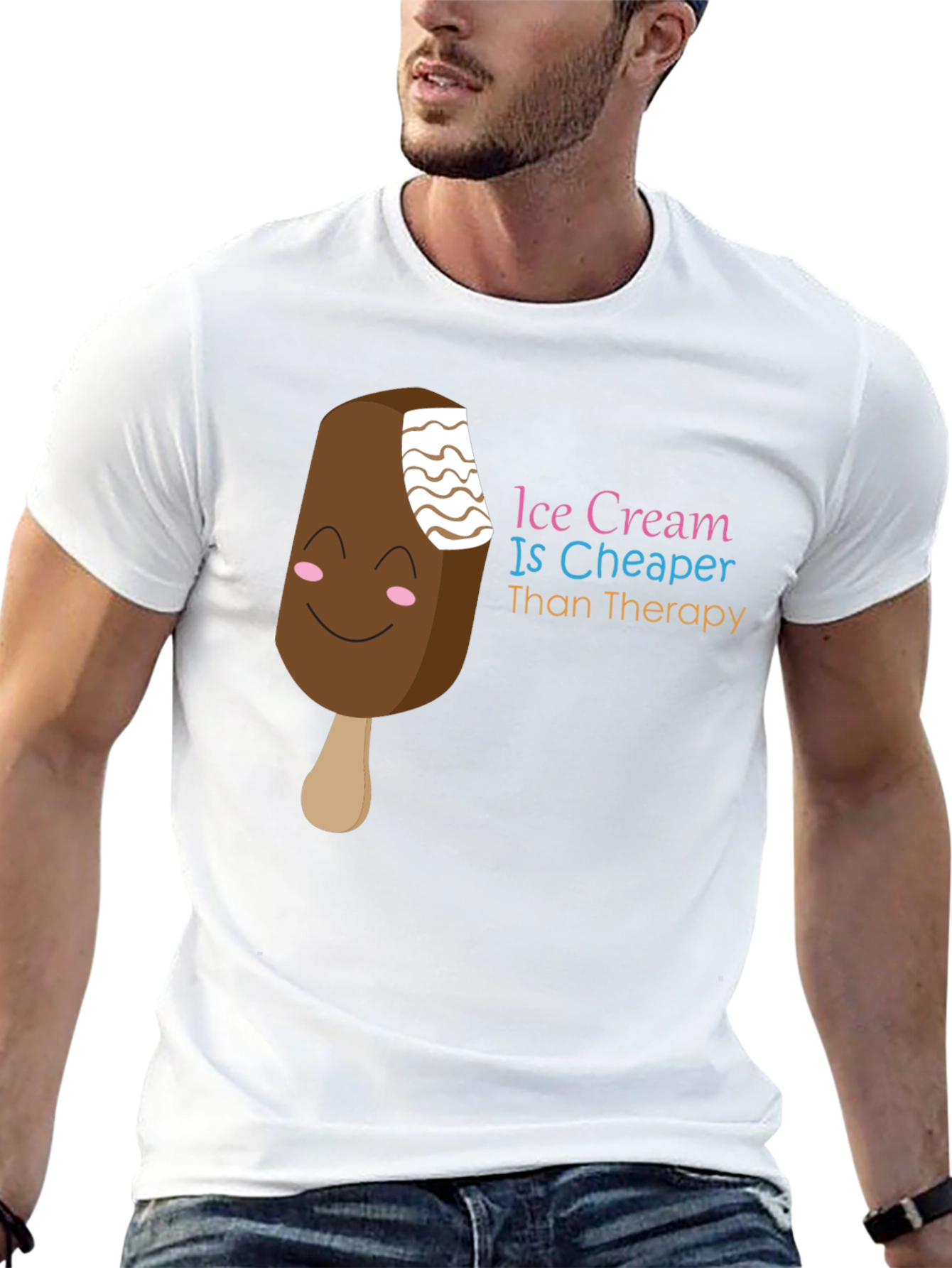Ice Cream Therapy Humor T-Shirt