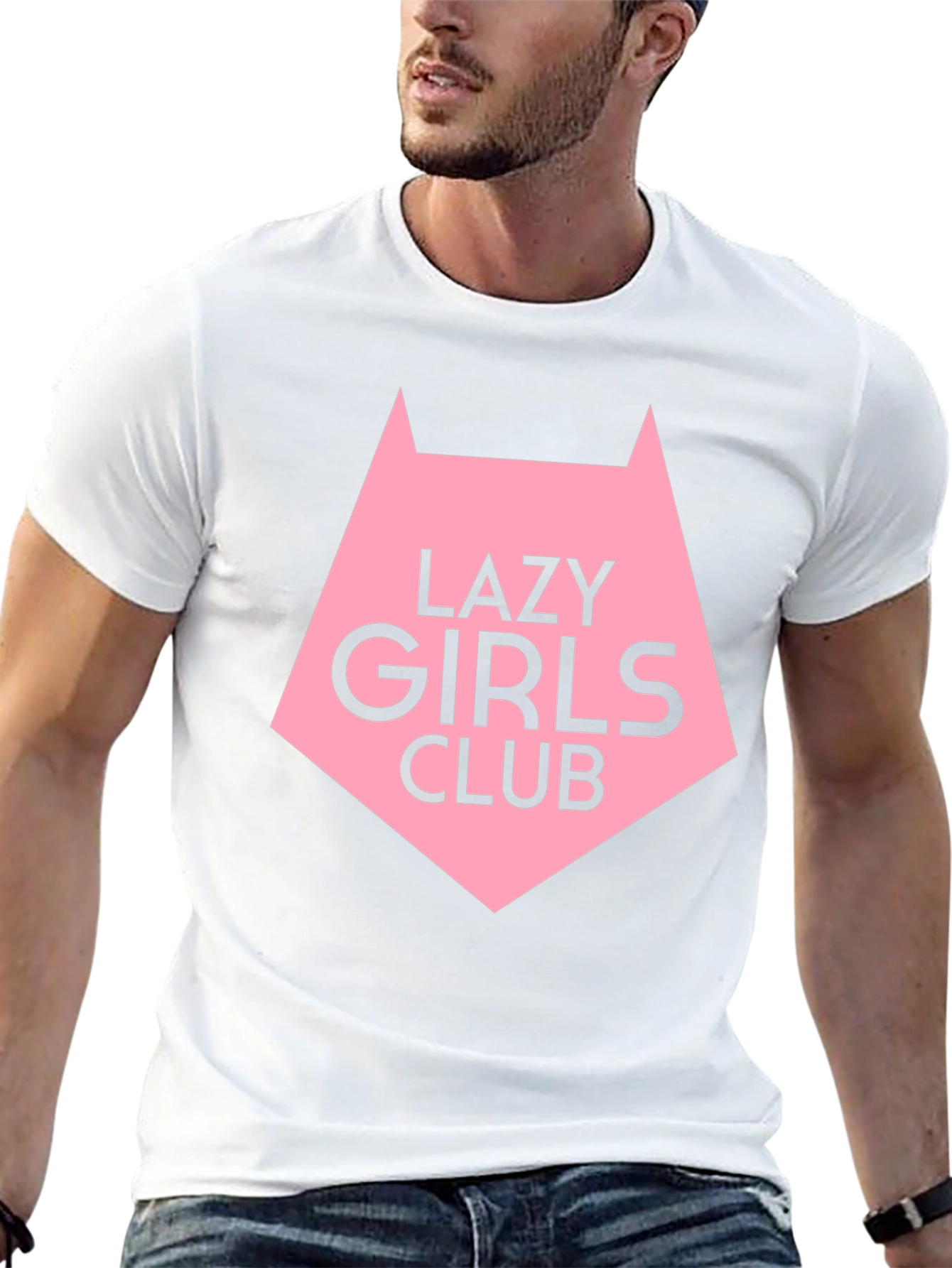 Lazy Girls Club Graphic Tee - Black Cotton T-Shirt