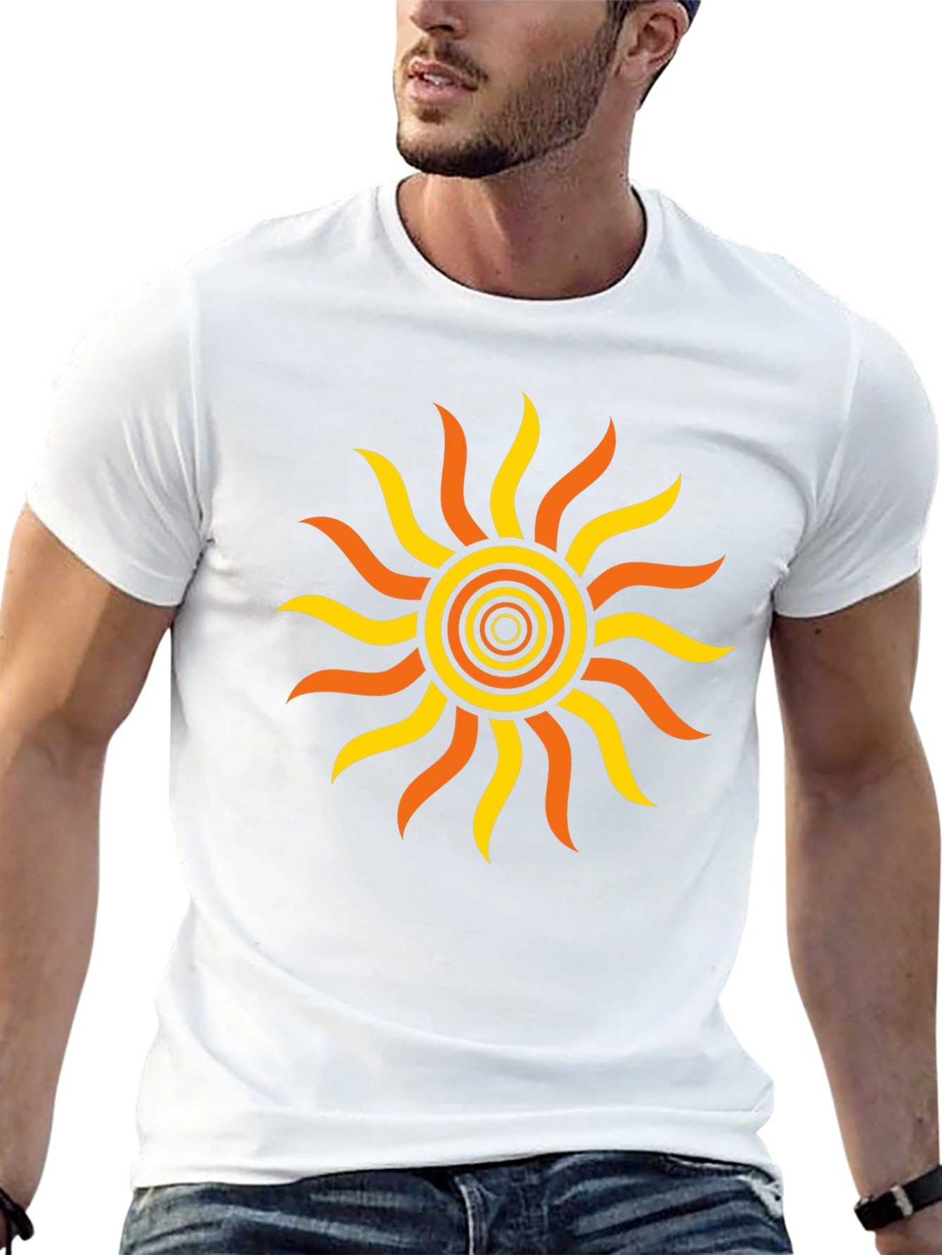 Sunburst Graphic Tee - Mens Black T-Shirt
