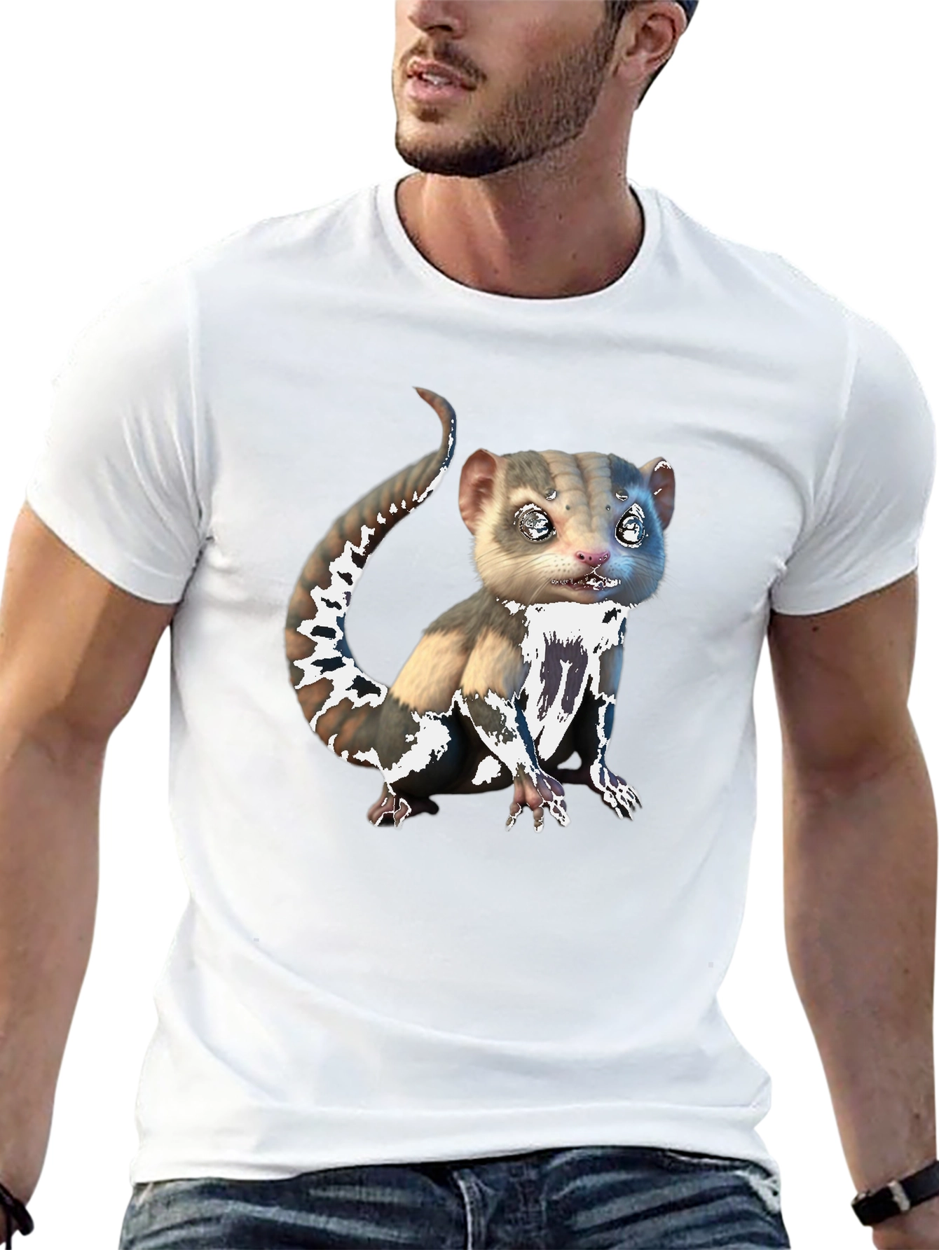 Cute Animal Graphic Tee - Unisex Black T-Shirt