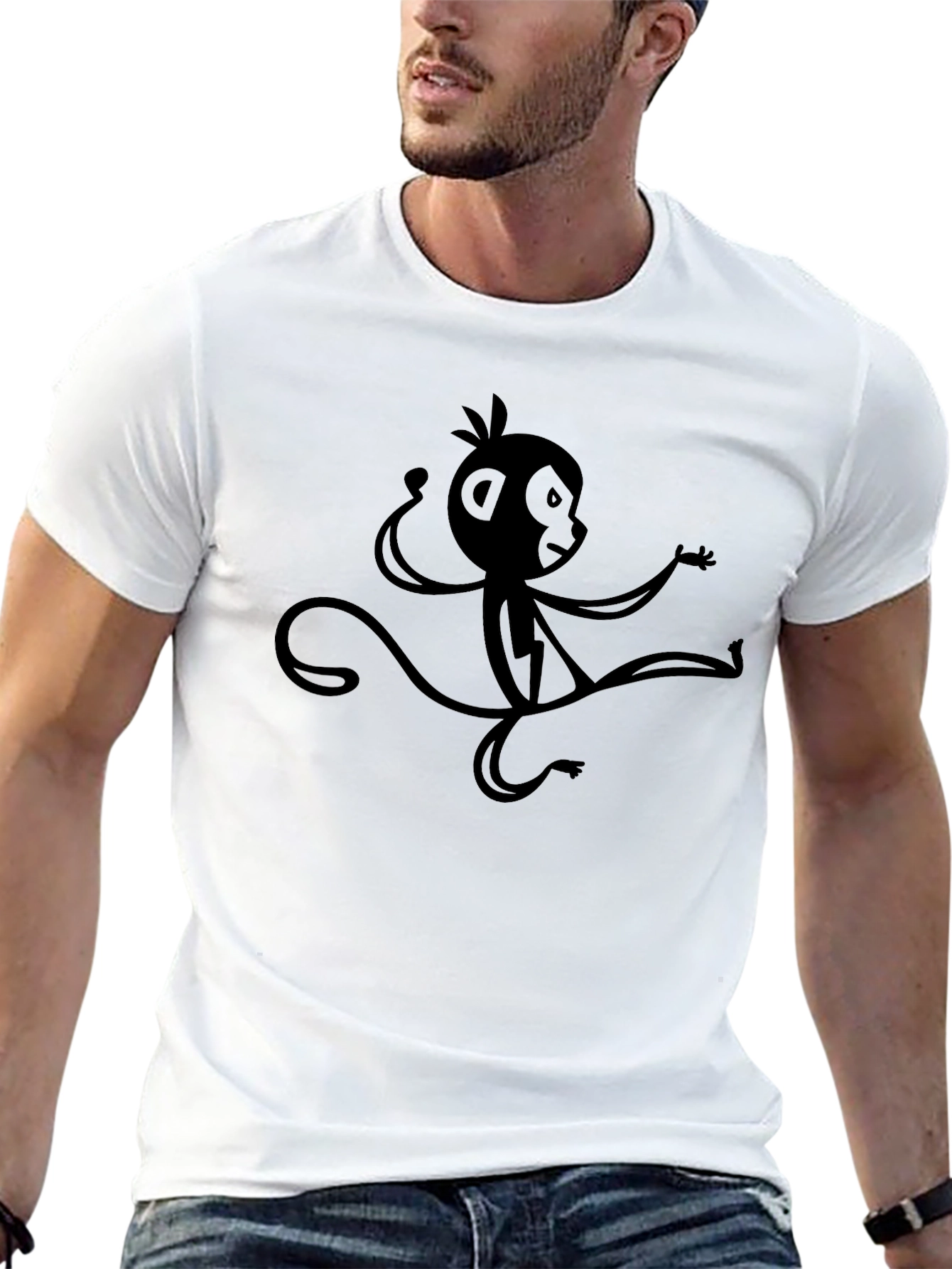Black Monkey Graphic Tee - Funky & Unique Design