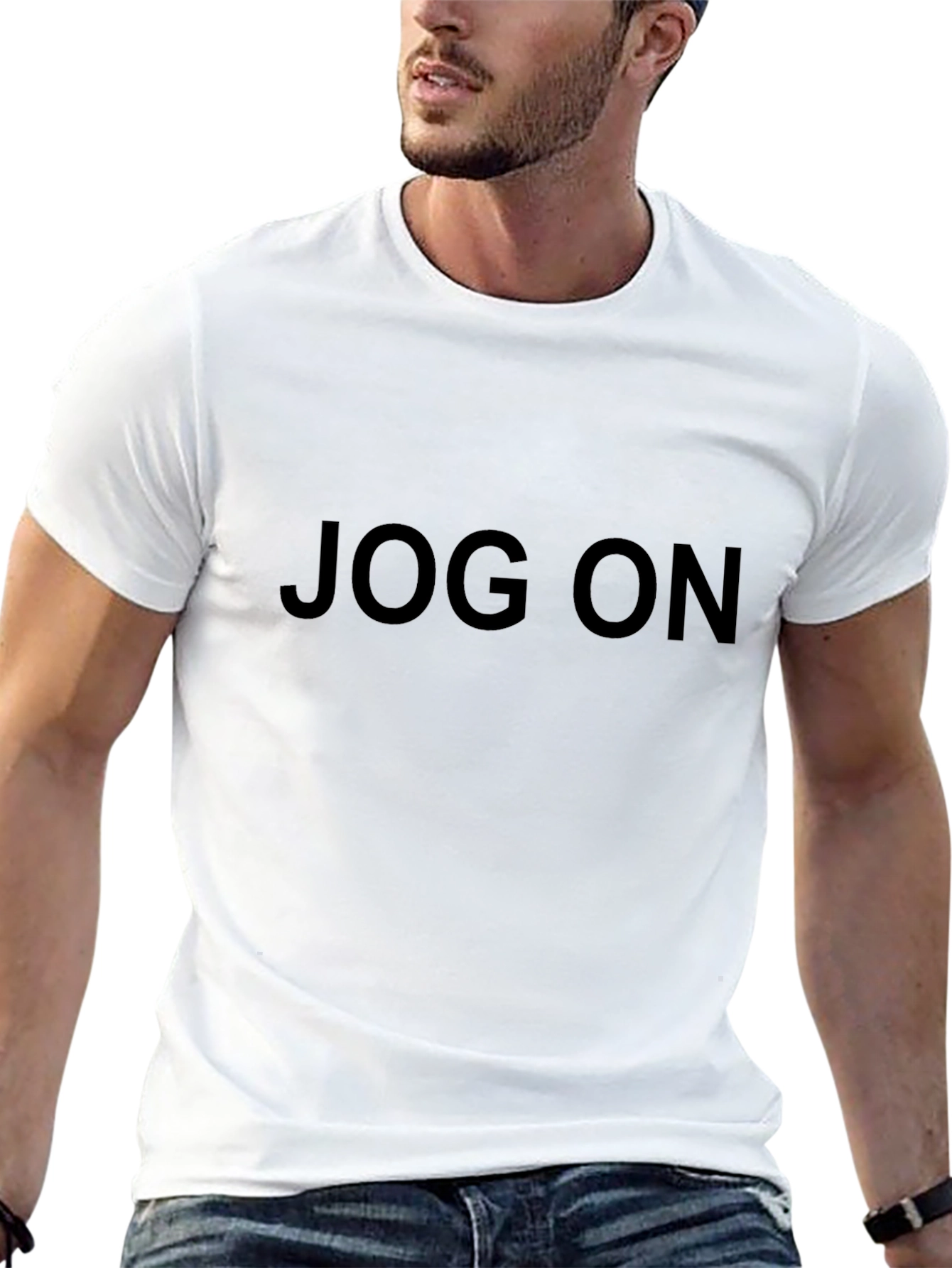 Jog On Black T-Shirt - Casual Style