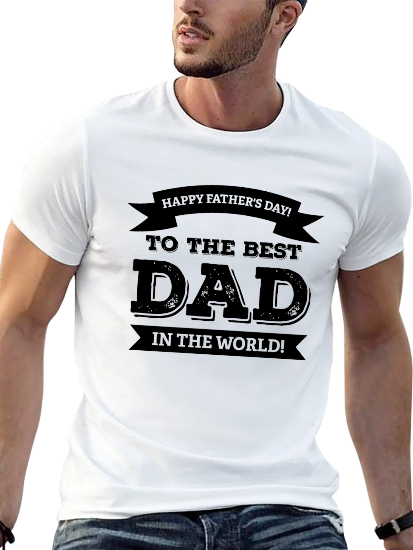 Best Dad Ever Black T-Shirt - Fathers Day Gift