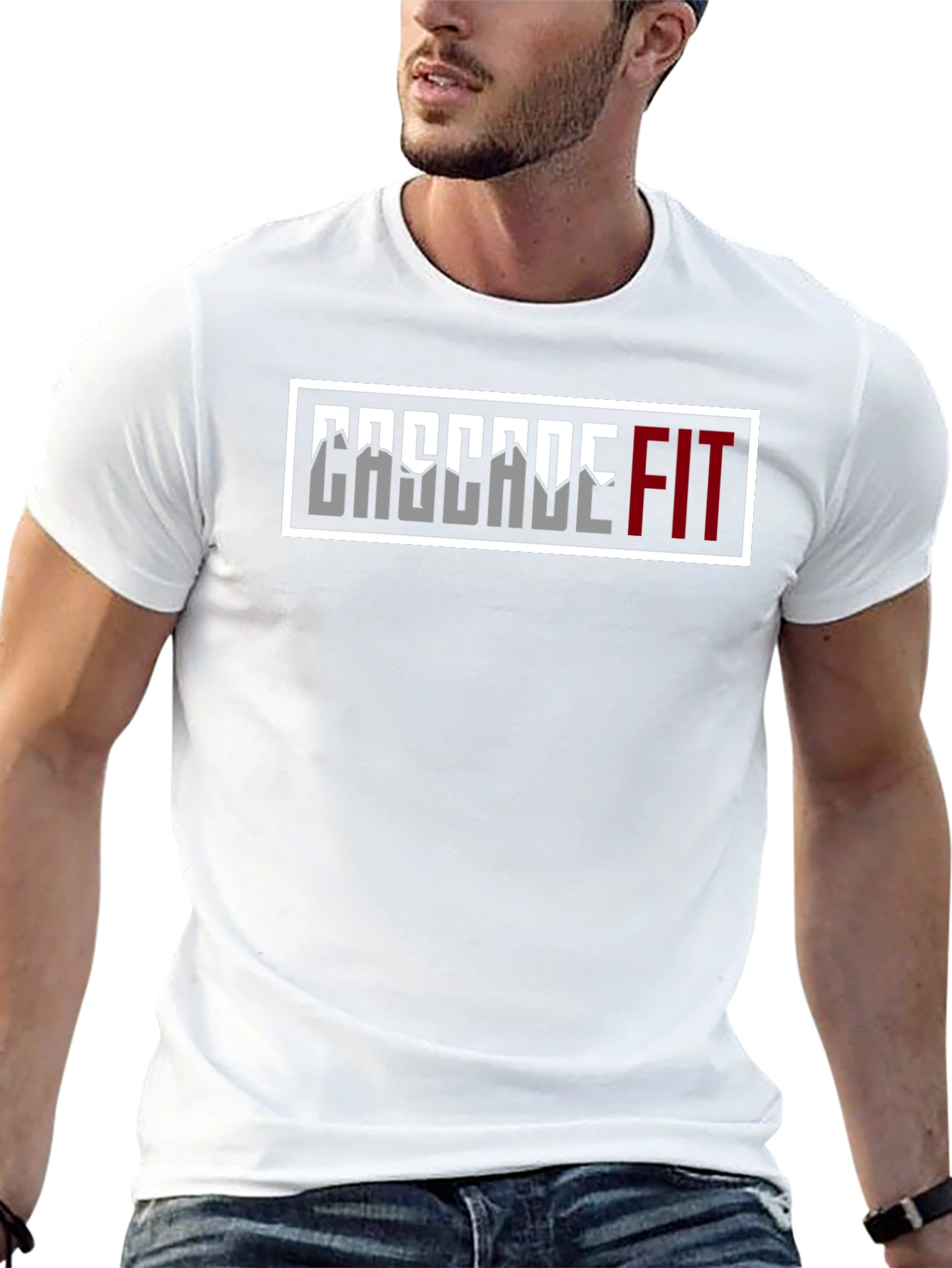 Cascade Fit Black Graphic T-Shirt