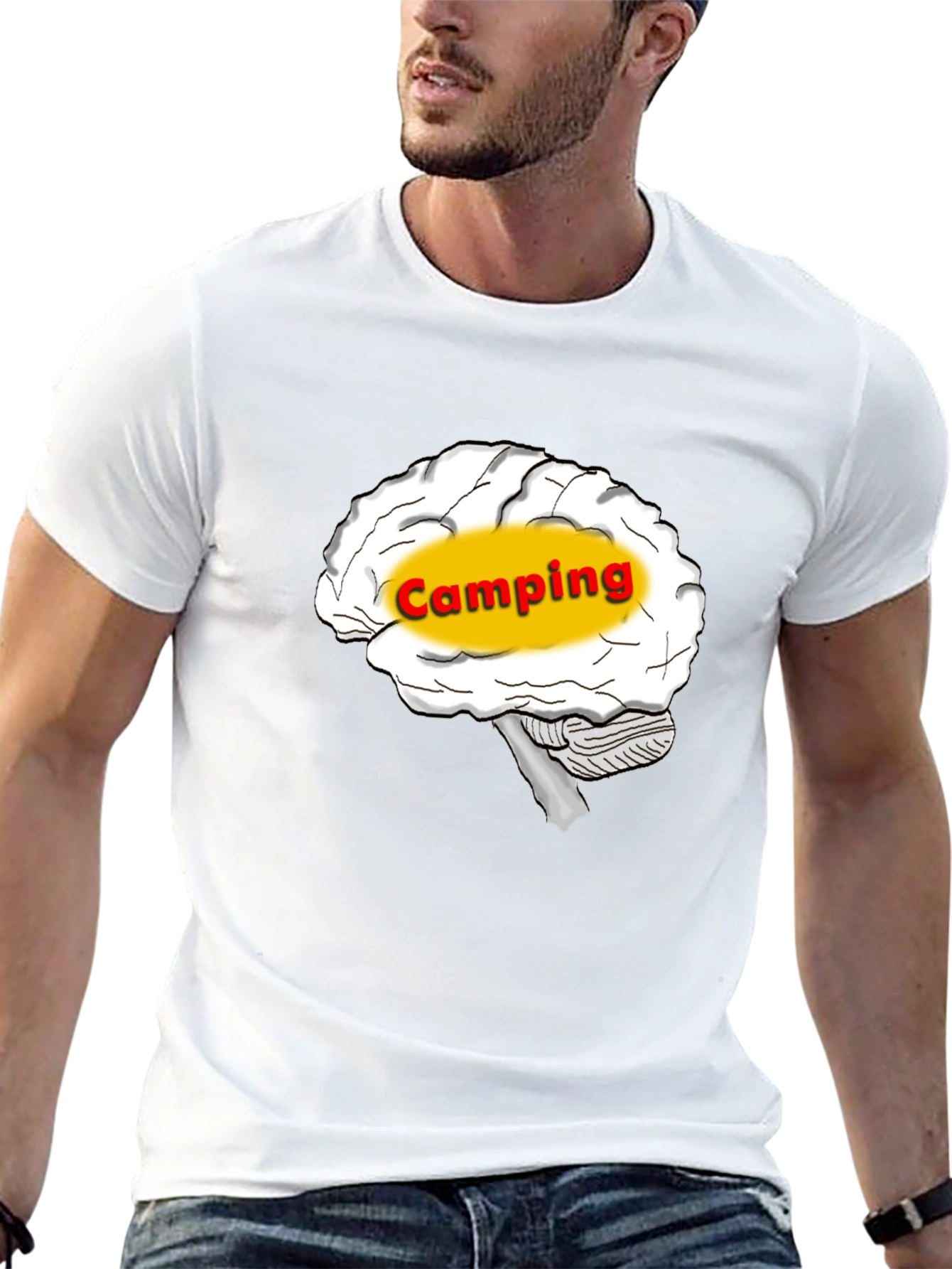 Camping Brain T-Shirt - Outdoor Adventure Tee