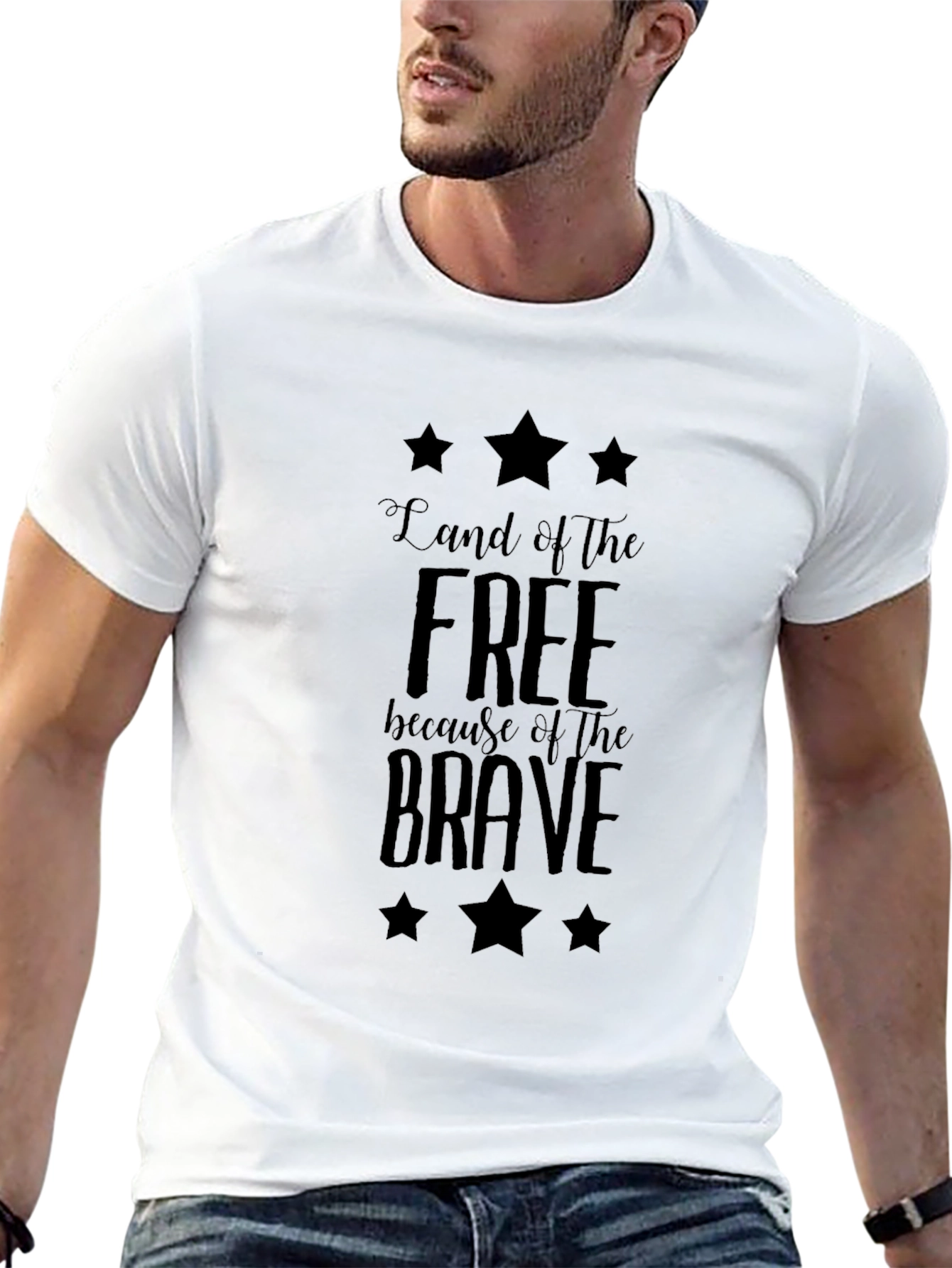 Land of Free Black Graphic Tee