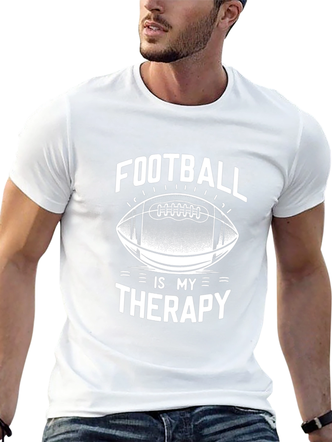 Football Is My Therapy Graphic T-Shirt