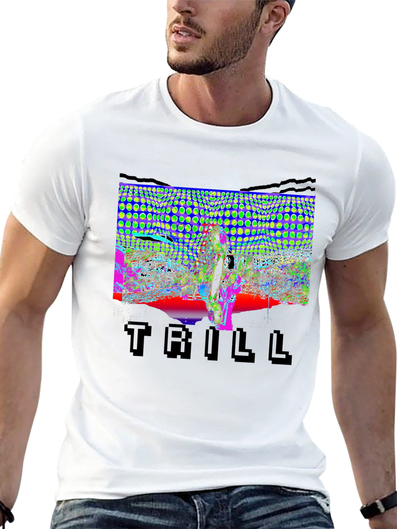 Trill Graphic Tee - Unique Design Black Cotton Shirt