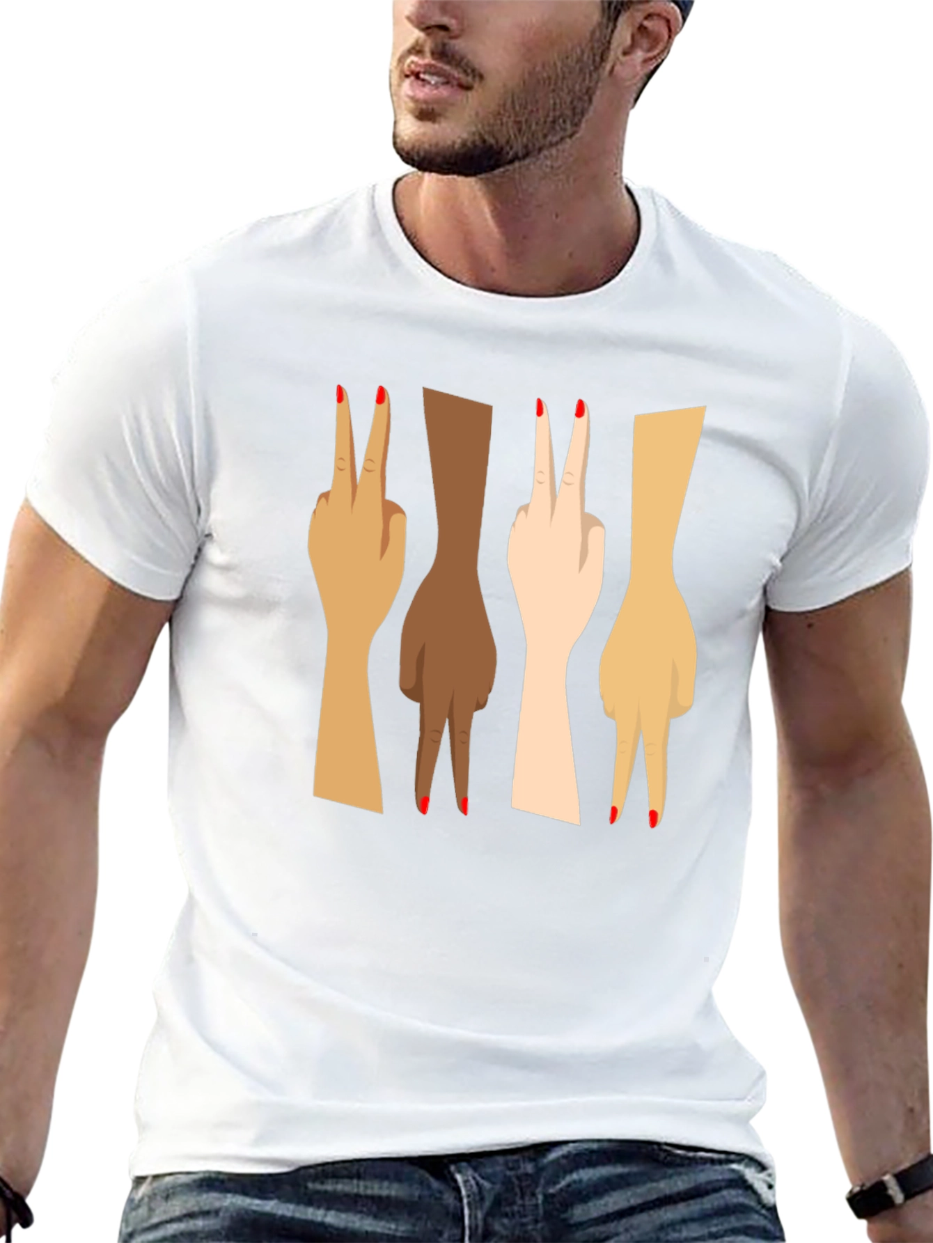 Diversity Peace Sign Graphic Tee