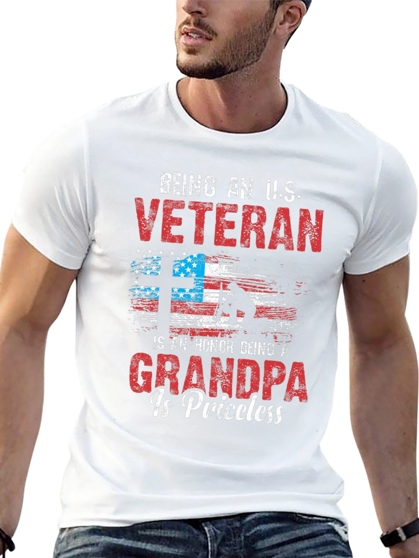 Veteran Grandpa Graphic T-Shirt