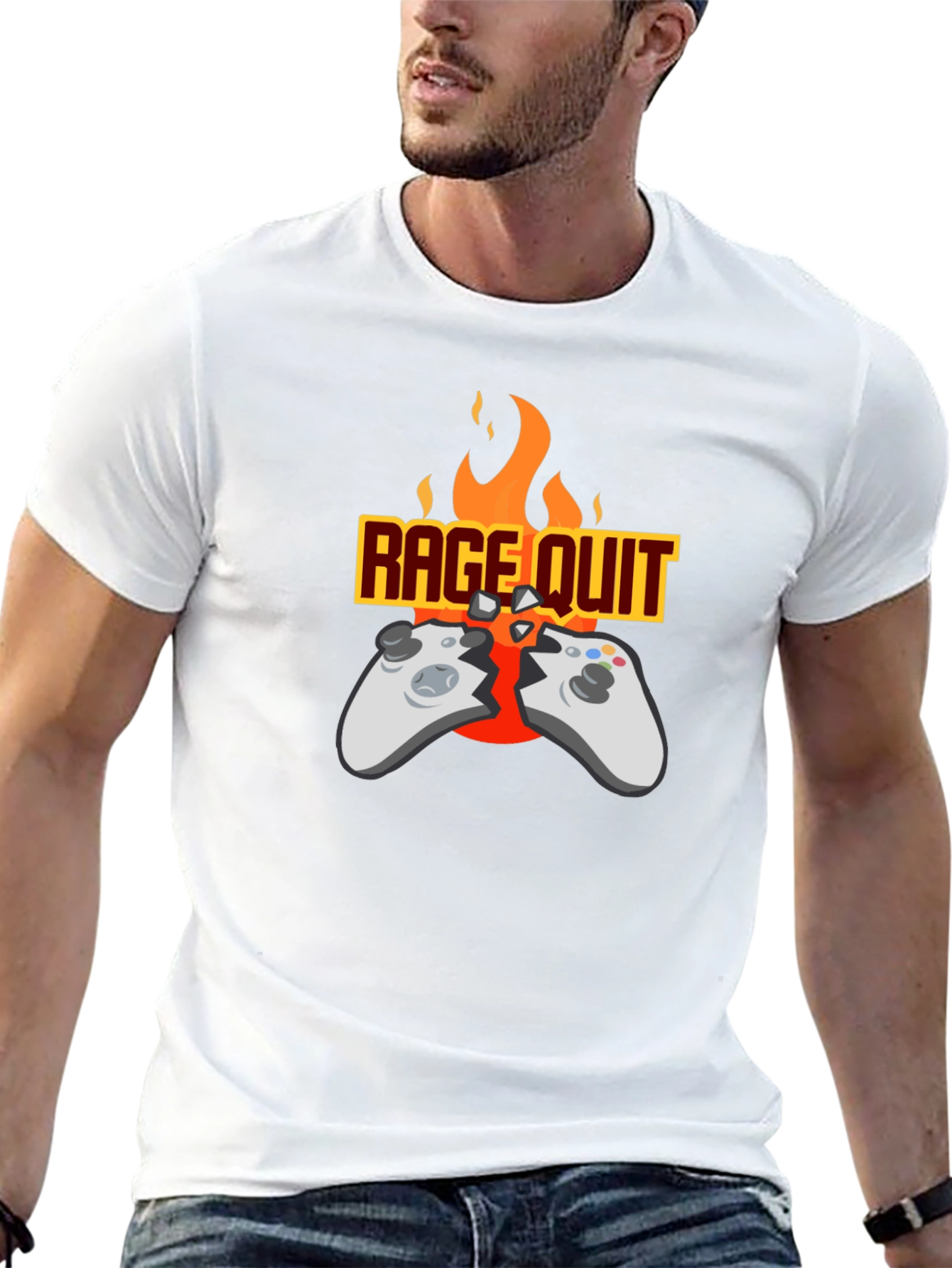 Rage Quit Gamer T-Shirt - Funny Gaming Tee