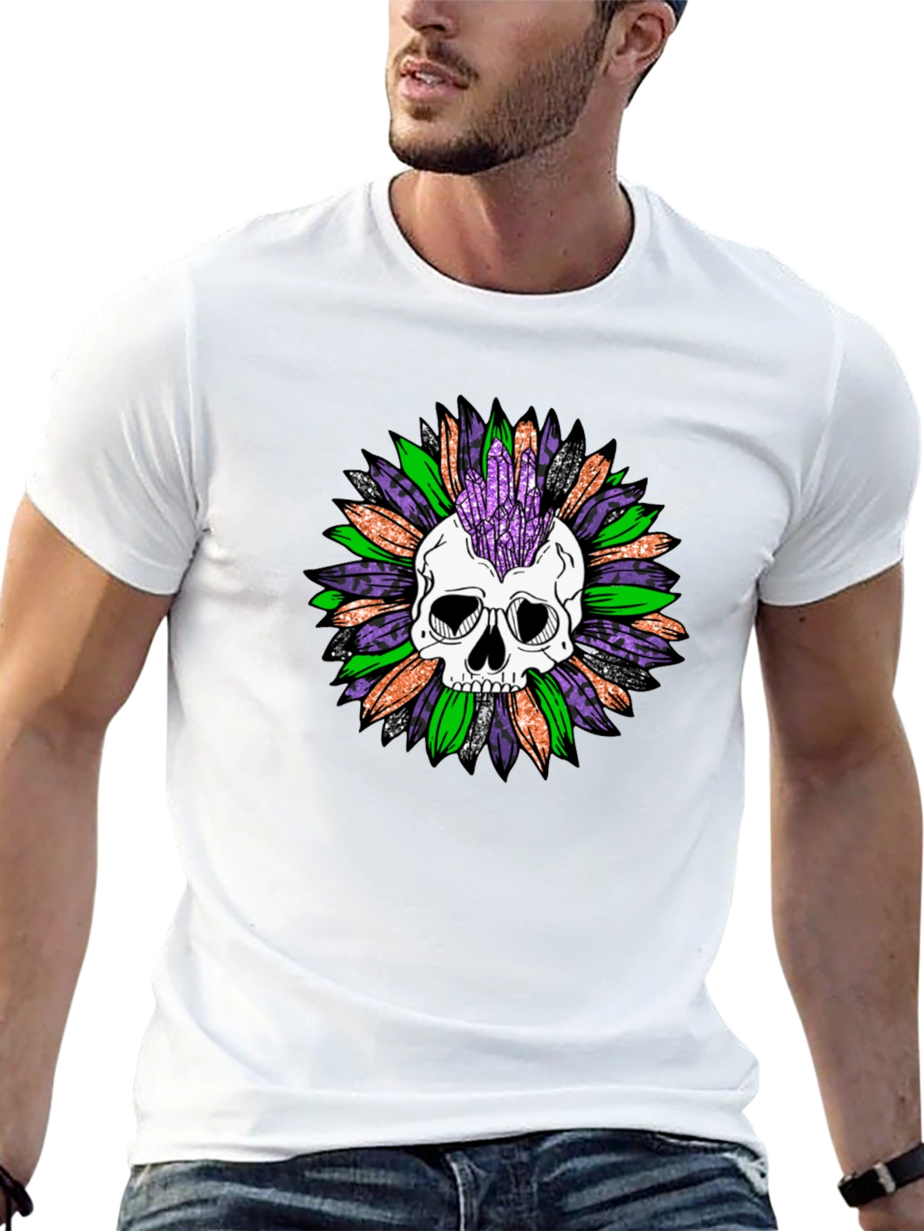 Skull and Crystal T-Shirt - Unisex