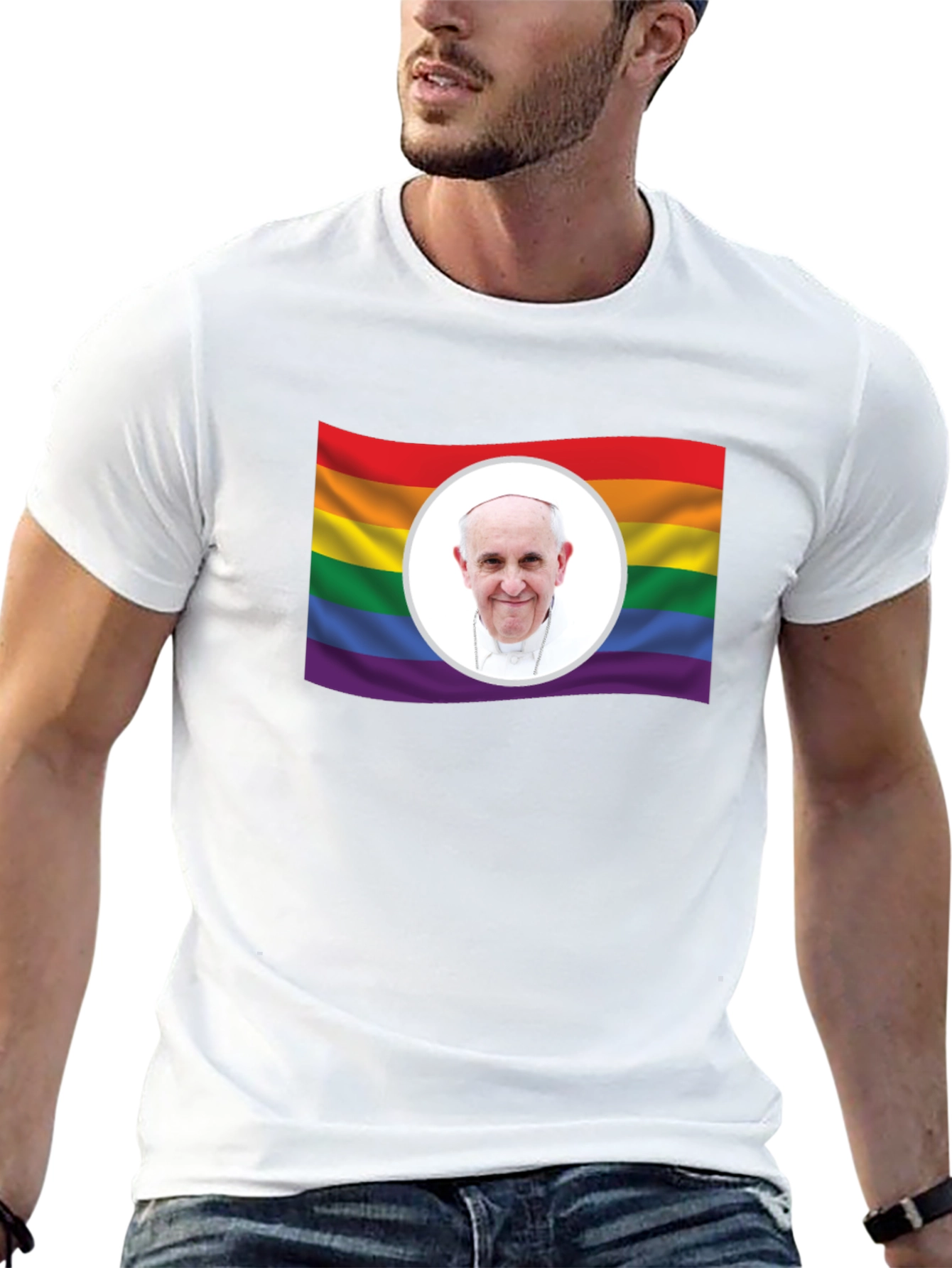 Pride Pope Francis Black T-Shirt