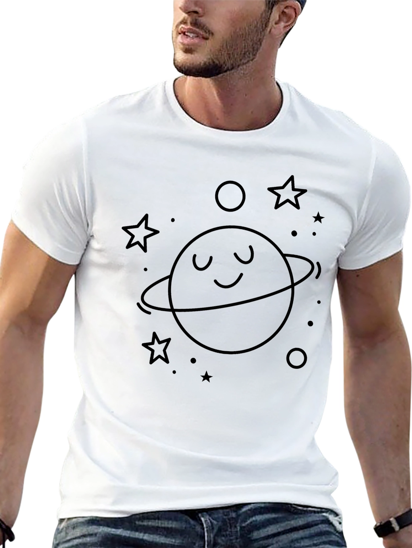 Whimsical Planet Graphic T-Shirt