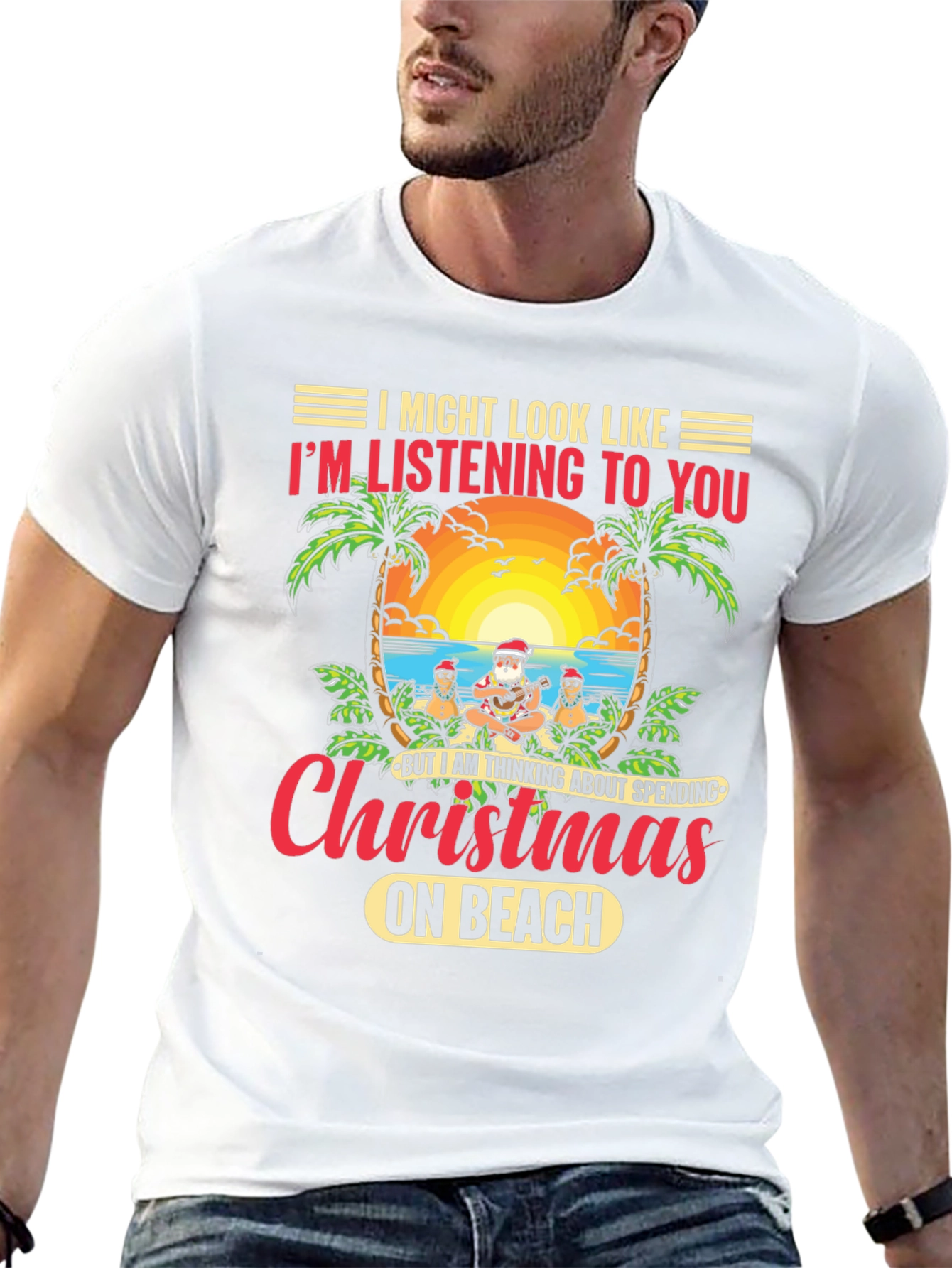 Christmas on the Beach Graphic T-Shirt