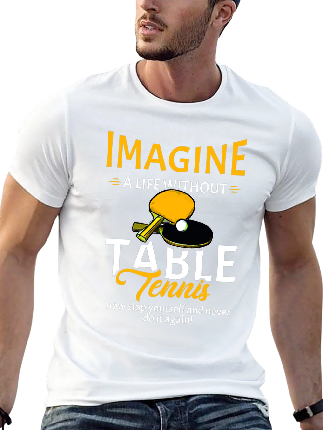 Imagine Table Tennis T-Shirt - Funny Ping Pong Tee