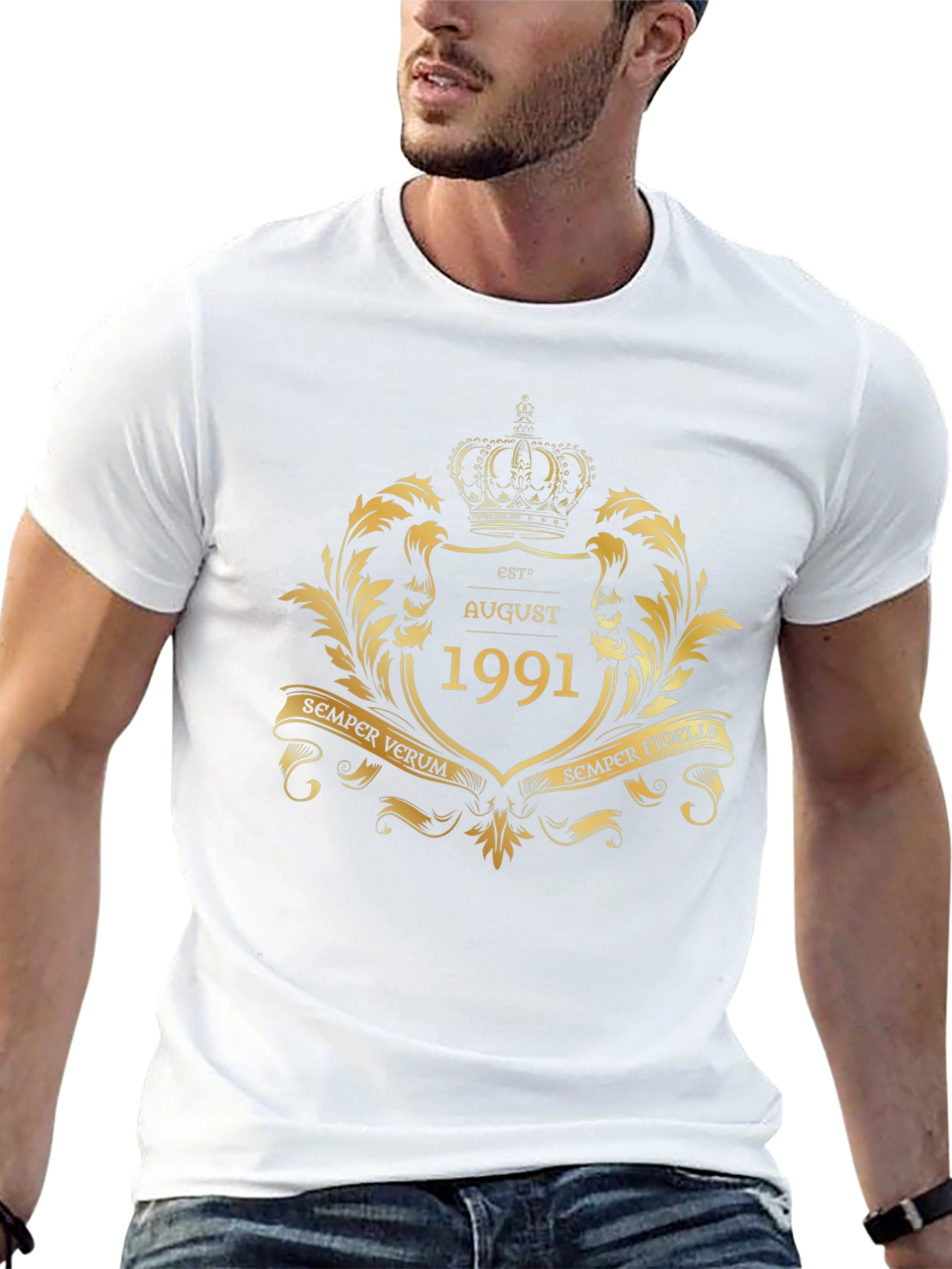 August 1991 Crest T-Shirt - Birthday Gift Tee