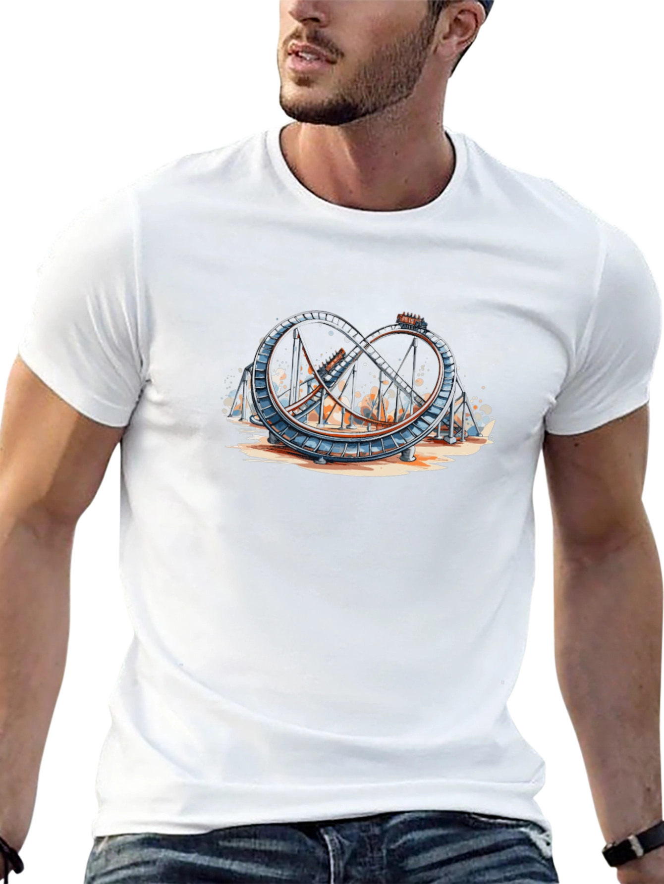 Roller Coaster Graphic Tee - Thrill Ride Apparel