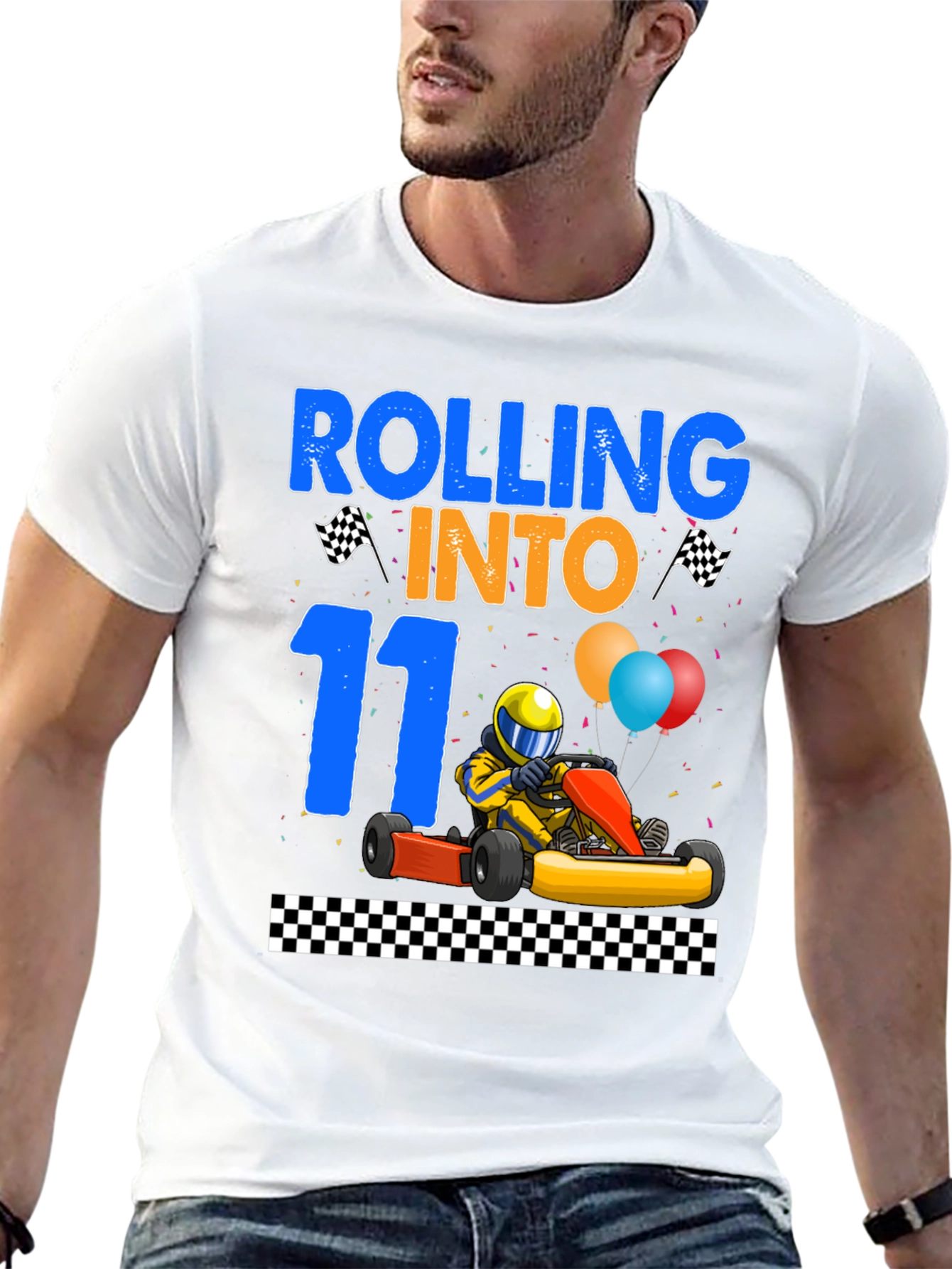 Rolling Into 11 Birthday Kart Racing T-Shirt