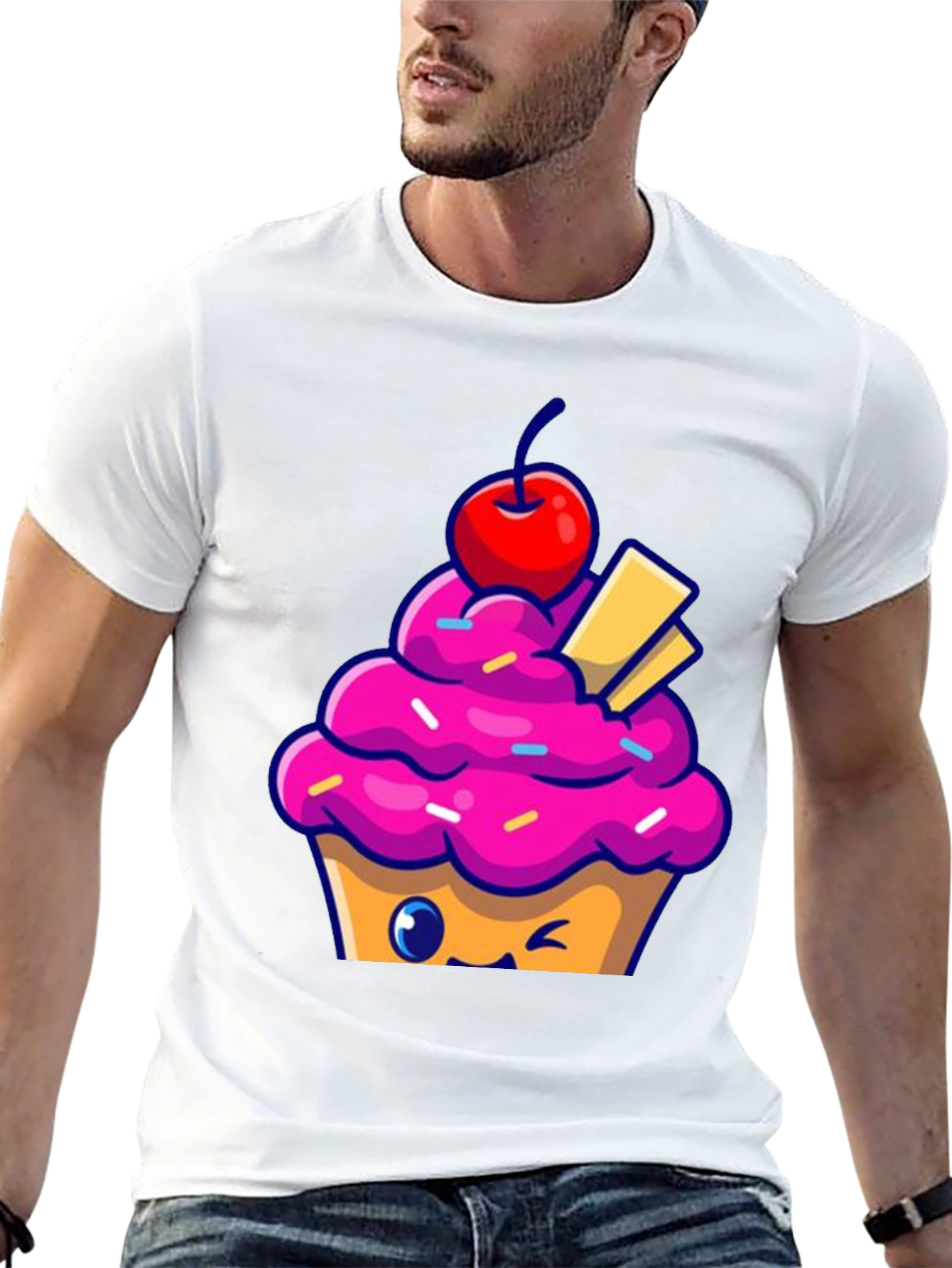 Cute Cupcake Graphic Tee - Sweet Style!