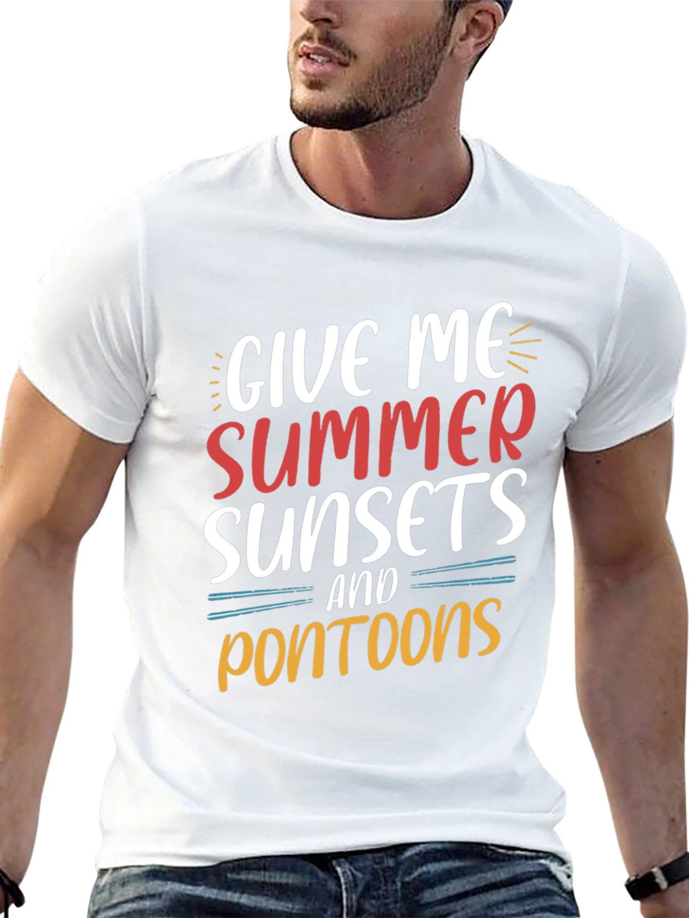 Summer Sunsets & Pontoon Boat T-Shirt
