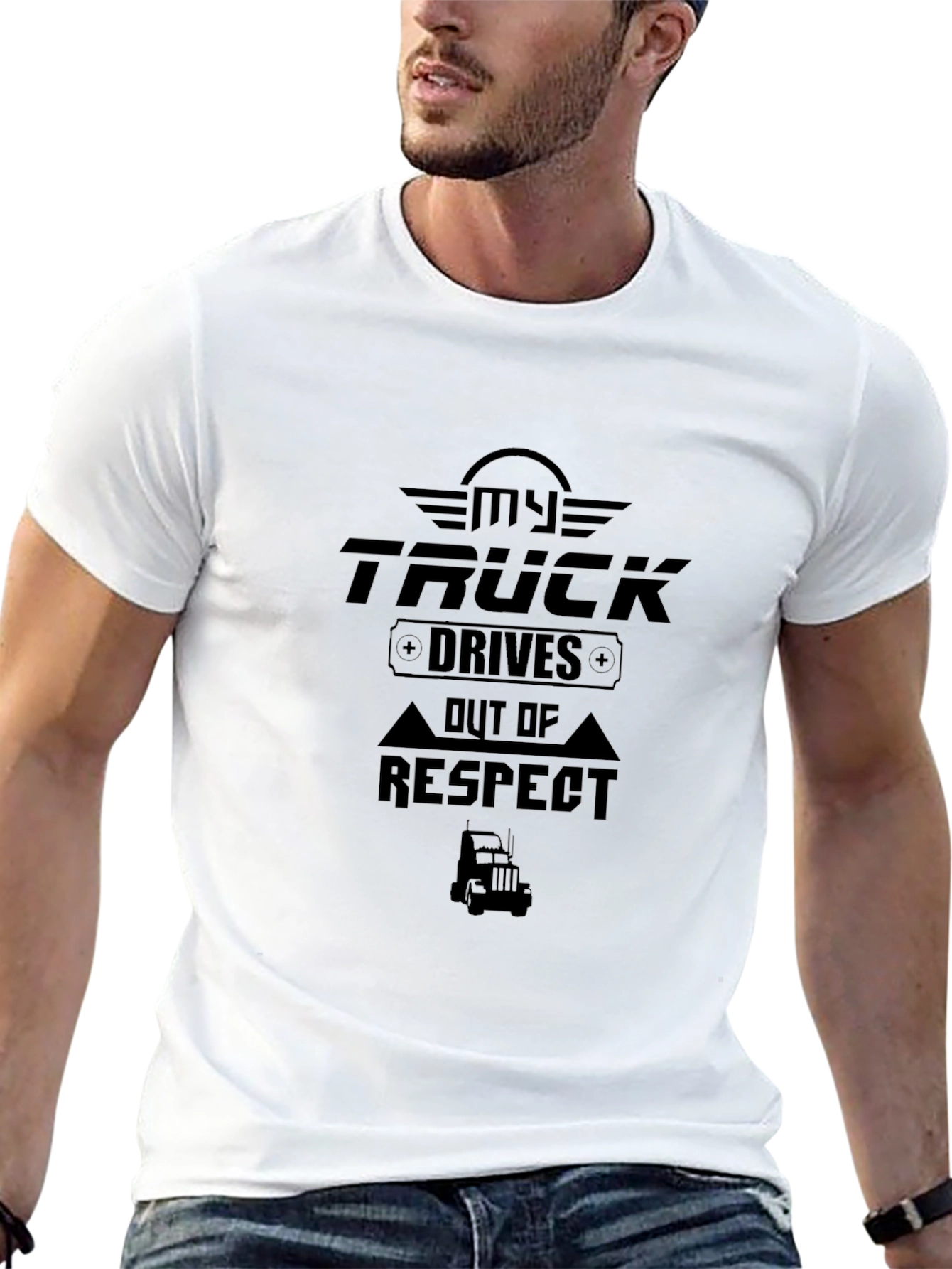 My Truck Drives Out of Respect Black T-Shirt