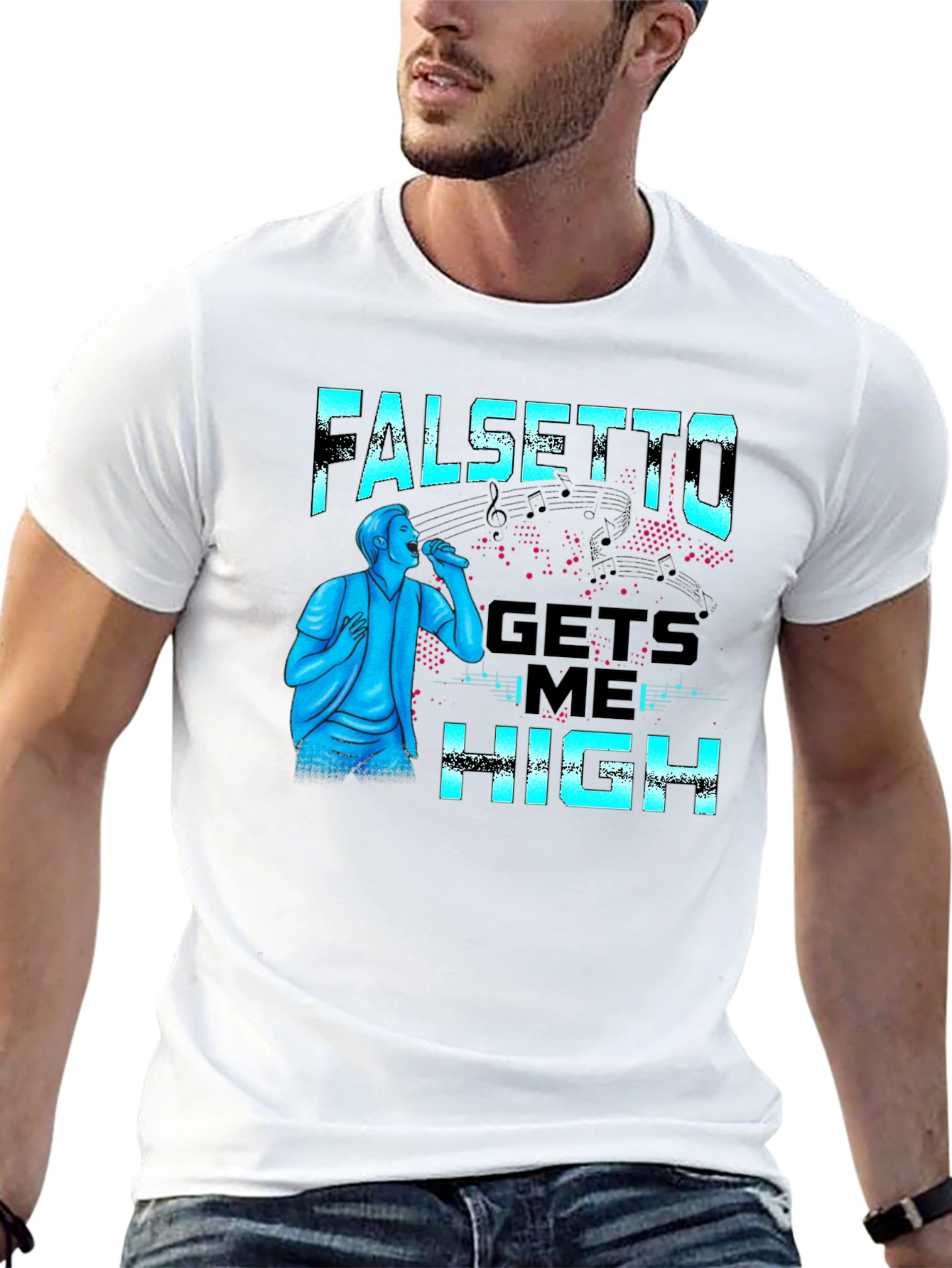 Falsetto Gets Me High Graphic Tee