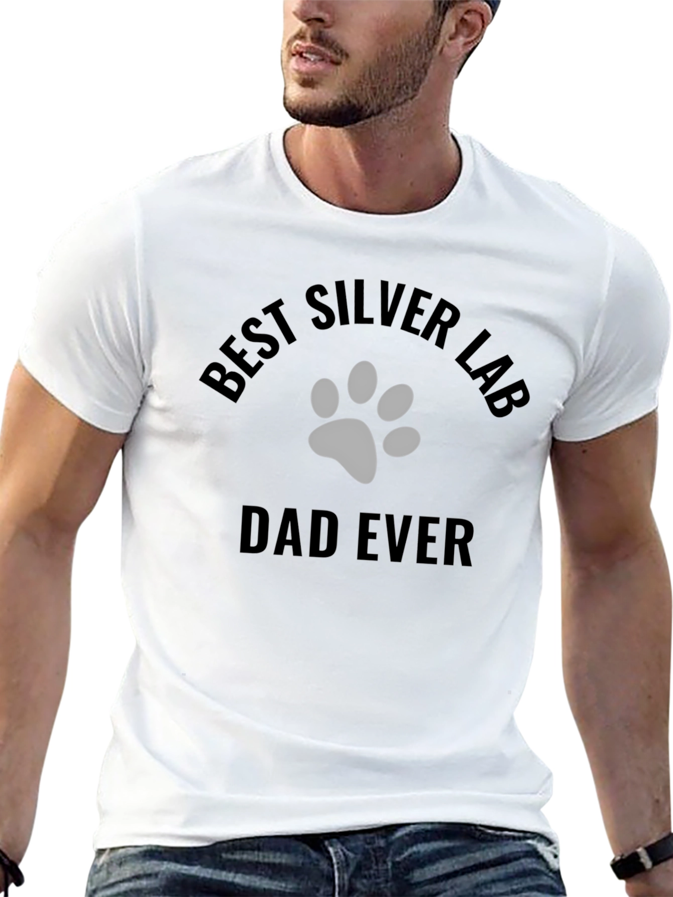 Best Silver Lab Dad Ever T-Shirt