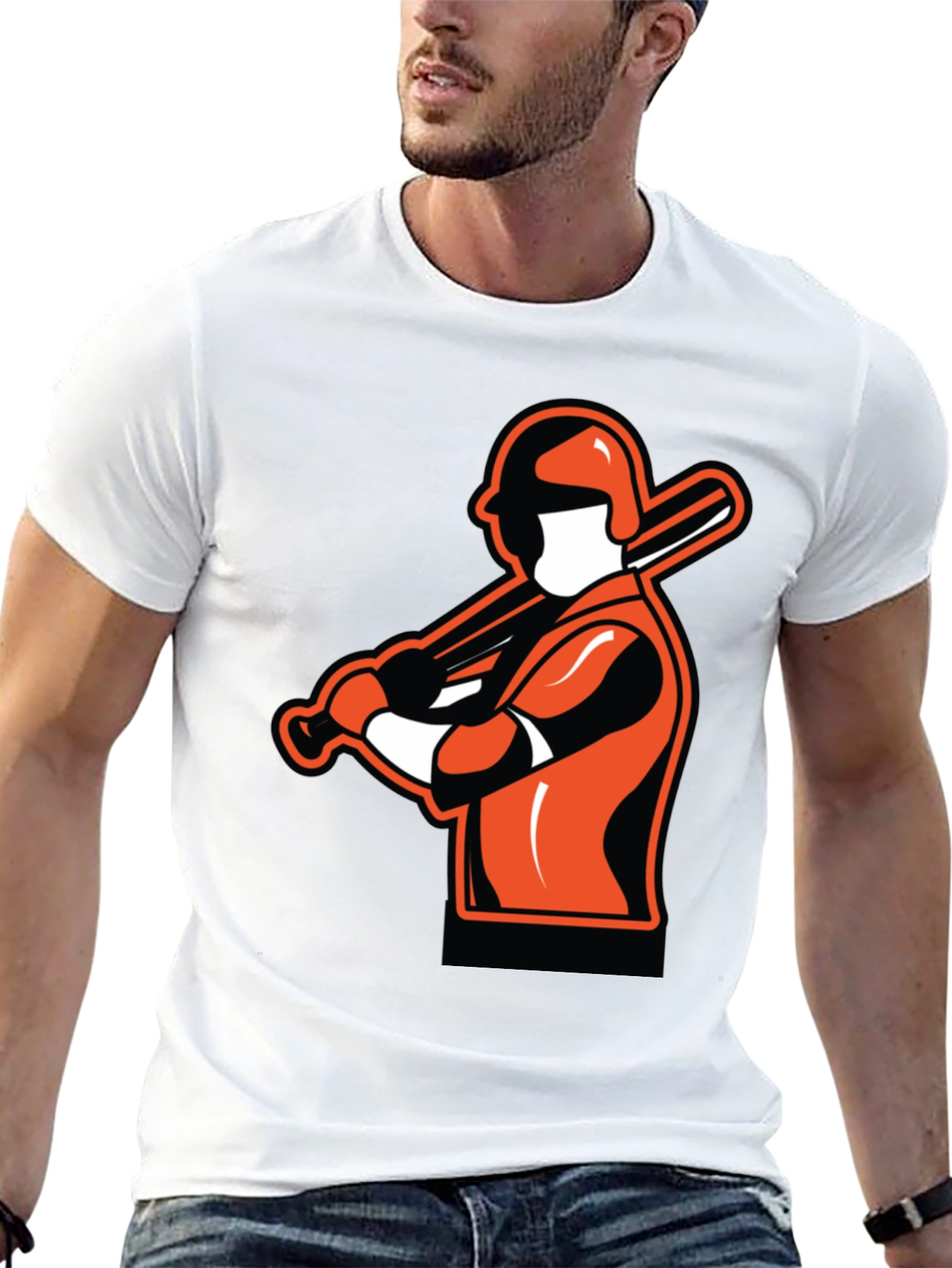 Baseball Player Graphic T-Shirt