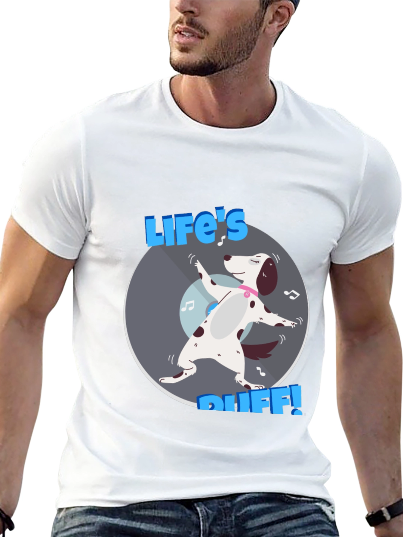 Lifes Ruff! Dog Graphic Tee - Black