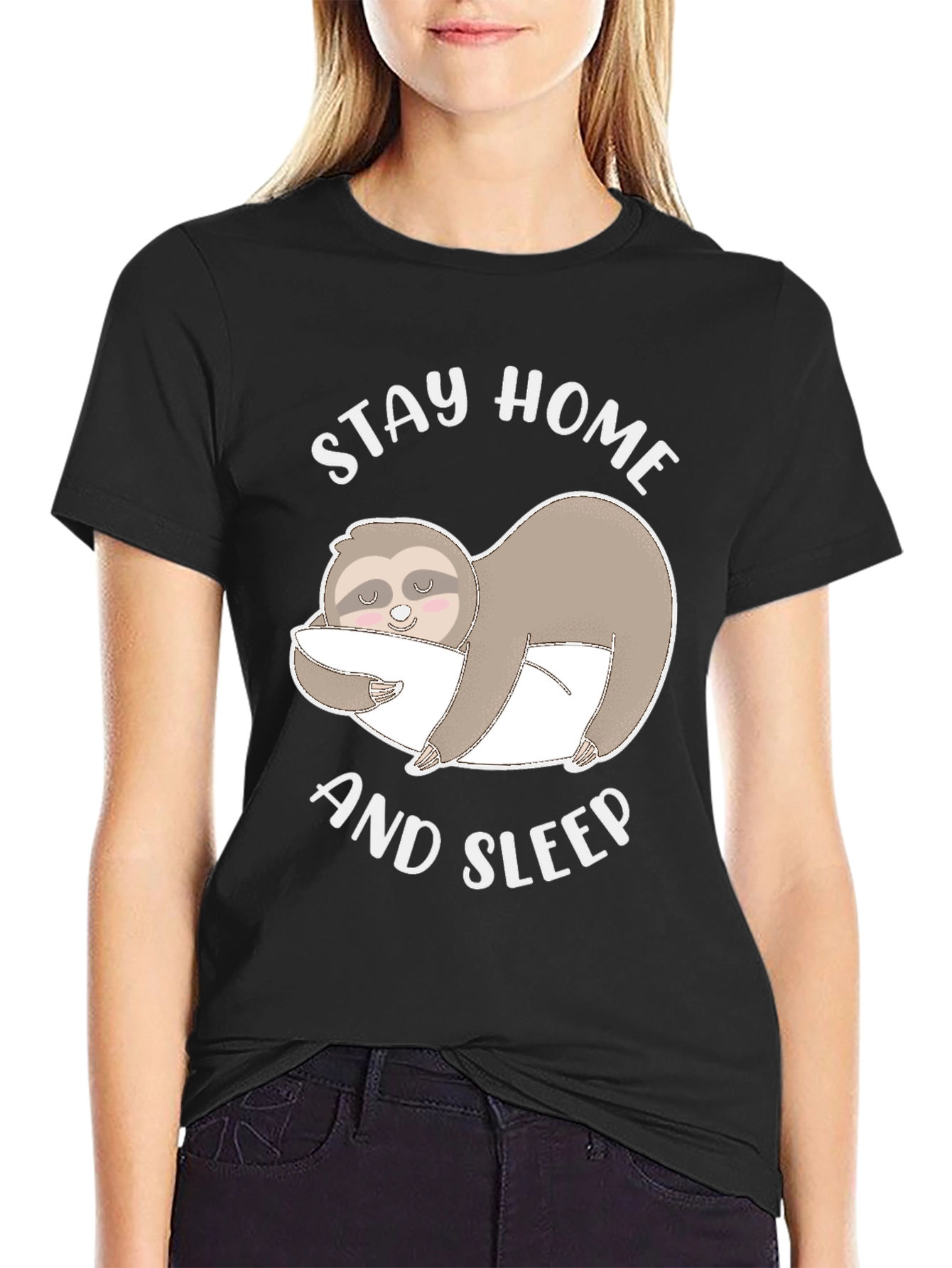 Stay Home and Sleep Sloth T-Shirt