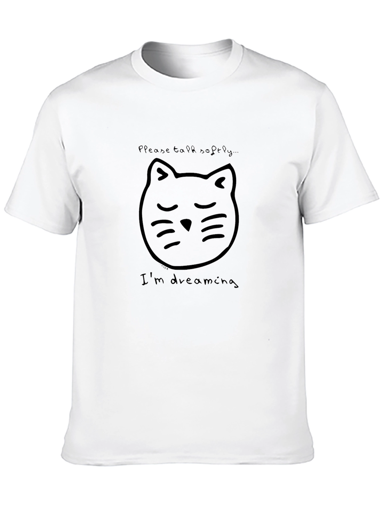 Dreaming Cat Graphic Tee - Soft & Stylish
