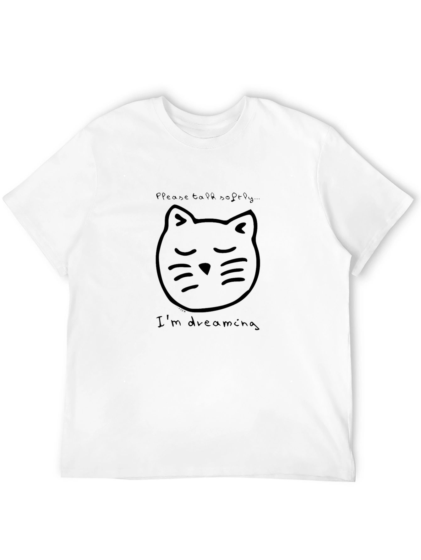 Dreaming Cat Graphic Tee - Soft & Stylish