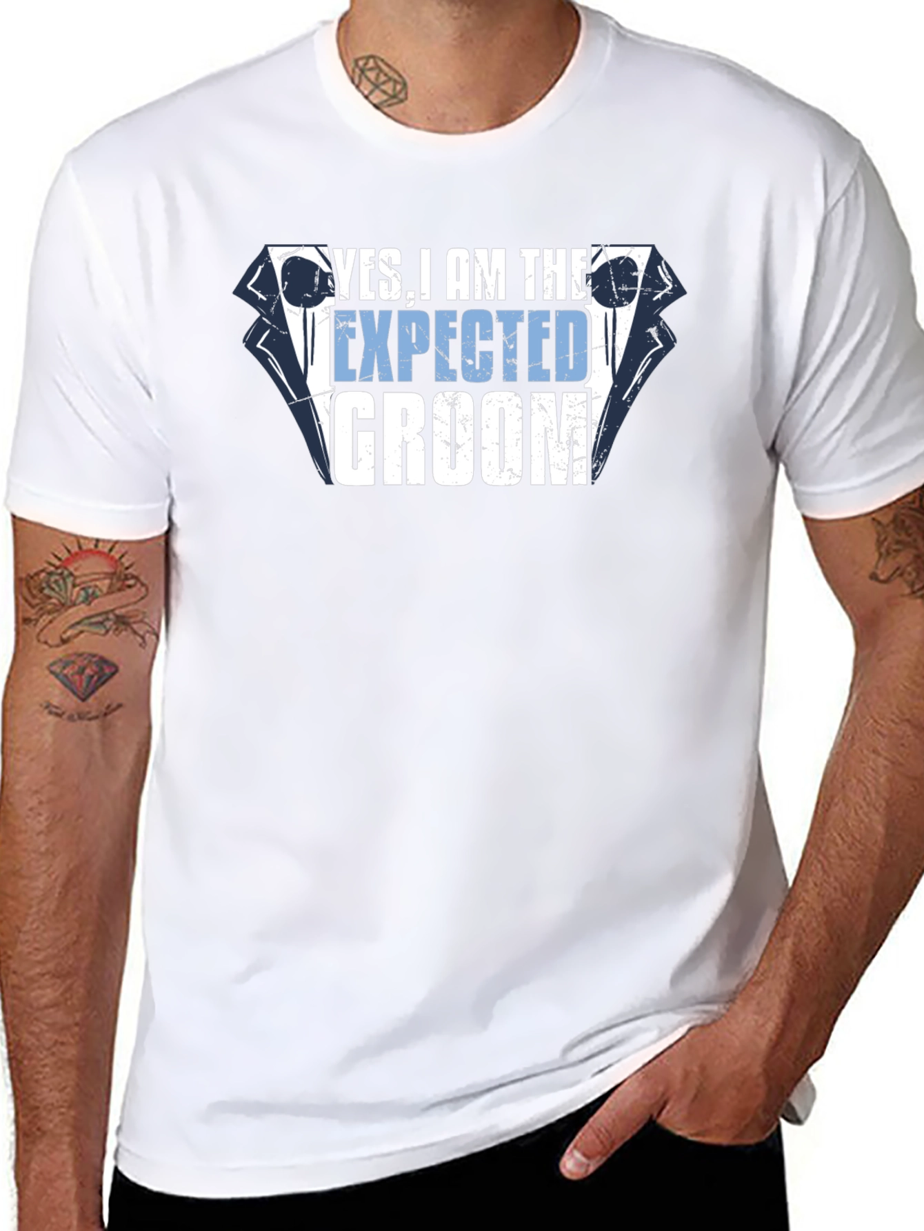 Yes I am the Expected Groom Black T-Shirt