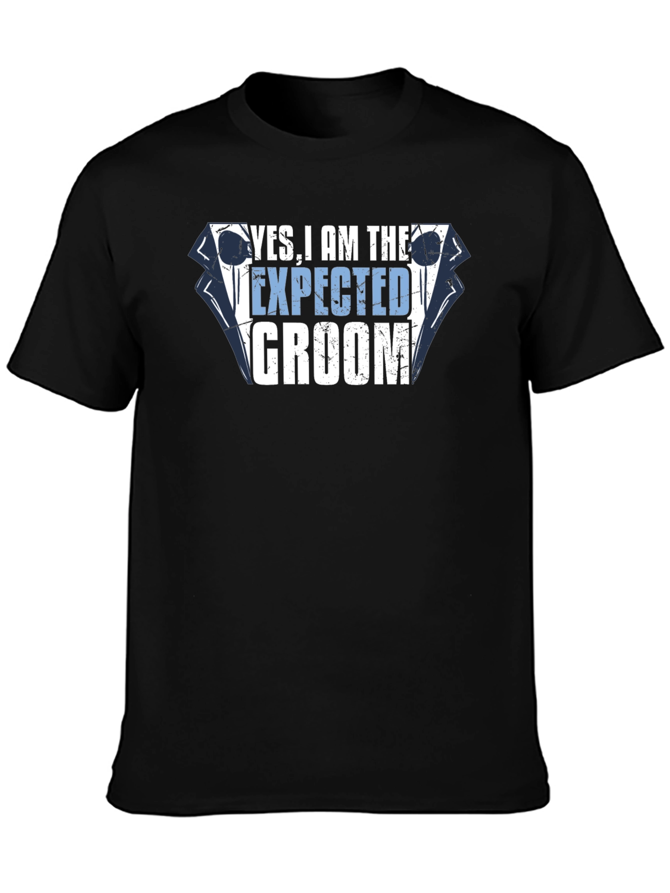Yes I am the Expected Groom Black T-Shirt