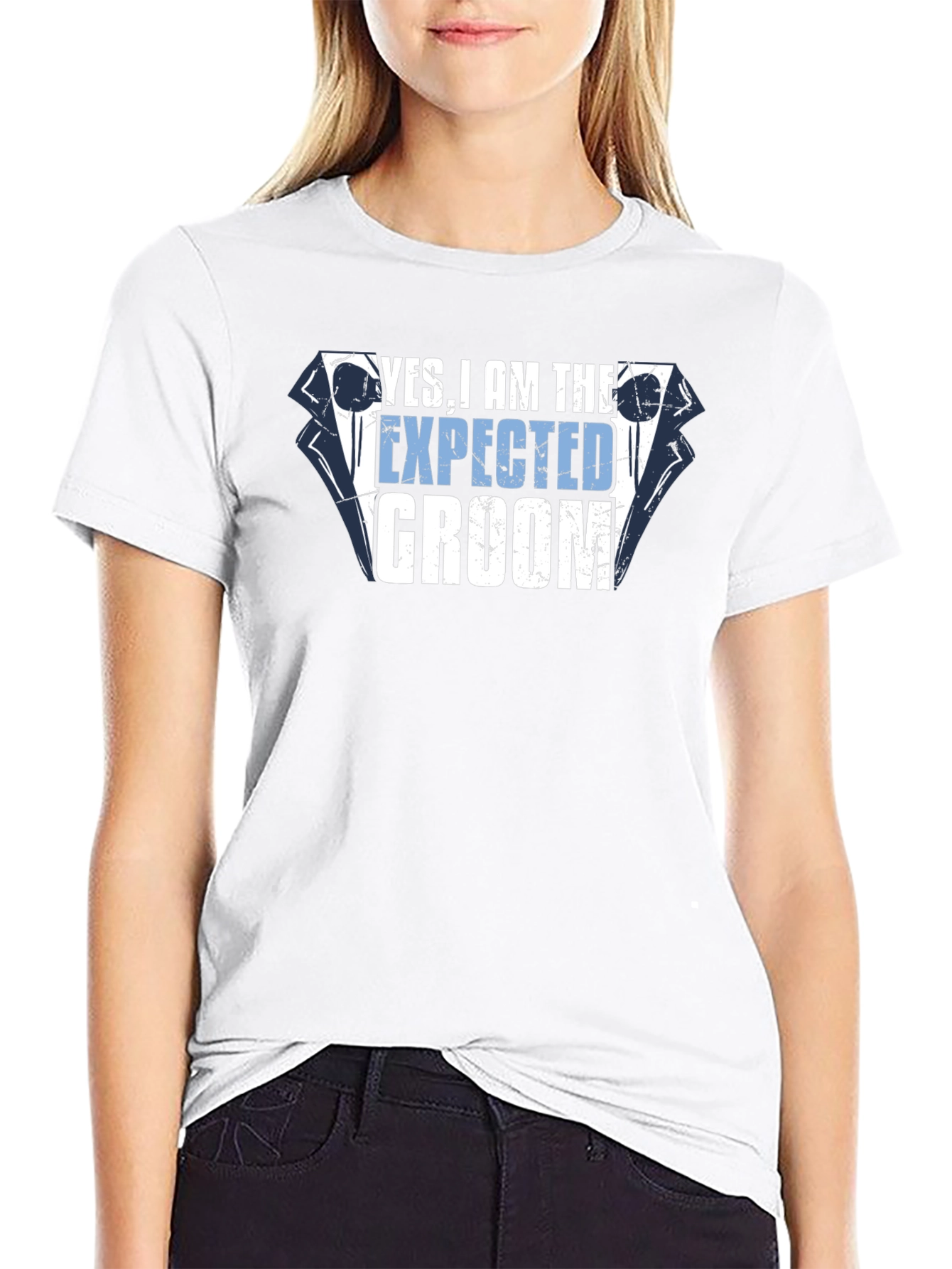 Yes I am the Expected Groom Black T-Shirt