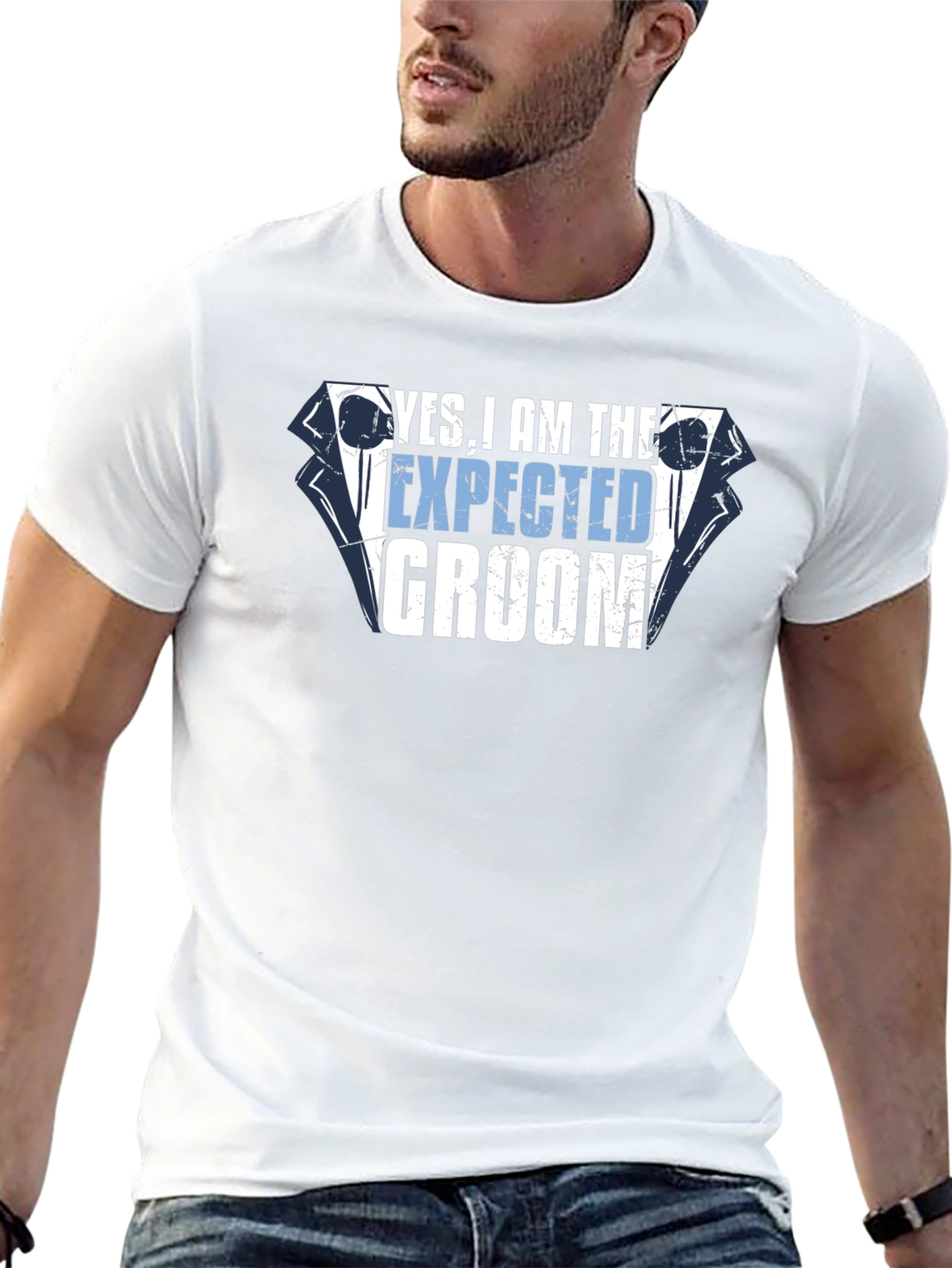 Yes I am the Expected Groom Black T-Shirt