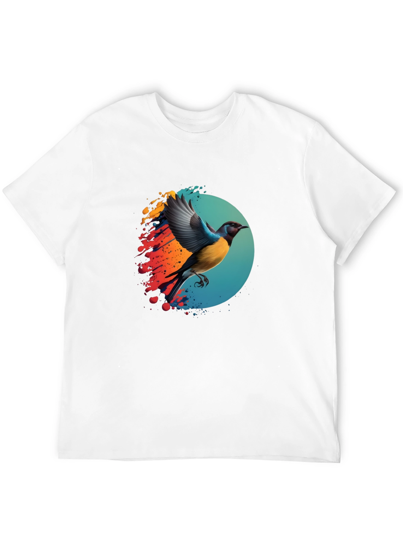 Bird Graphic Print T-Shirt - Stylish Mens Tee
