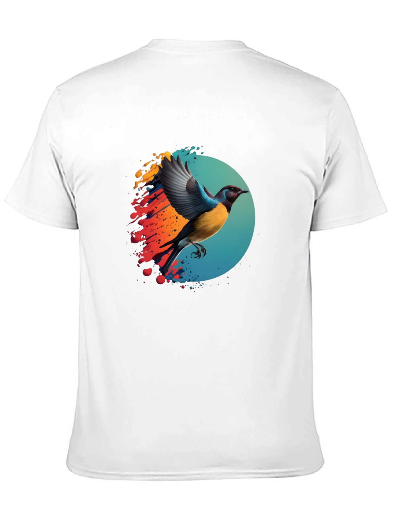 Bird Graphic Print T-Shirt - Stylish Mens Tee