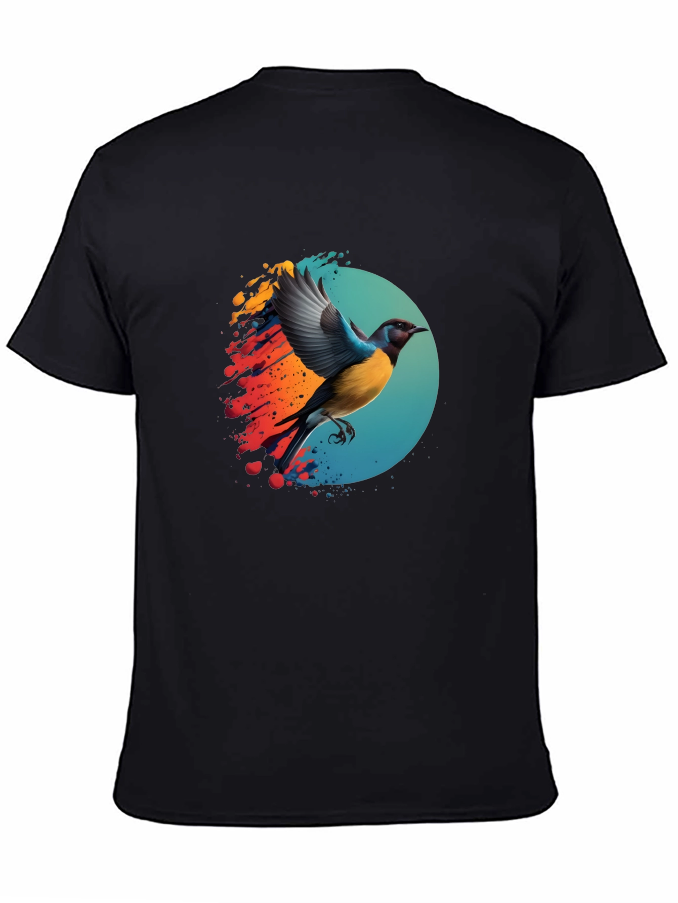 Bird Graphic Print T-Shirt - Stylish Mens Tee