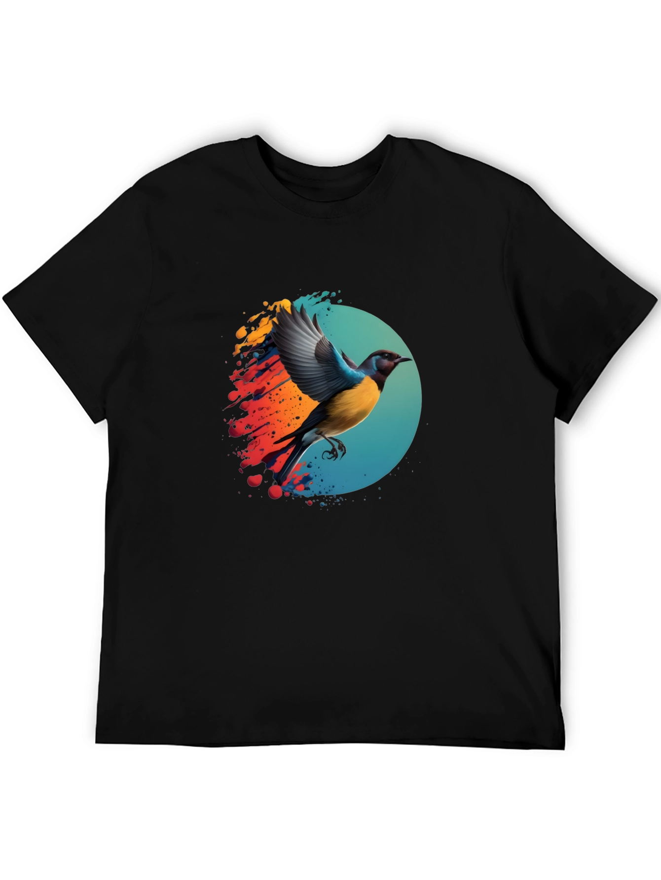 Bird Graphic Print T-Shirt - Stylish Mens Tee