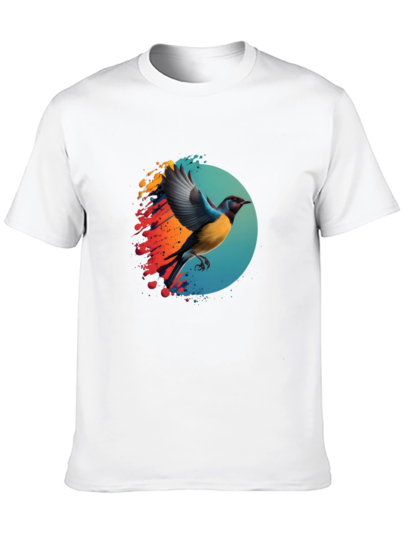 Bird Graphic Print T-Shirt - Stylish Mens Tee