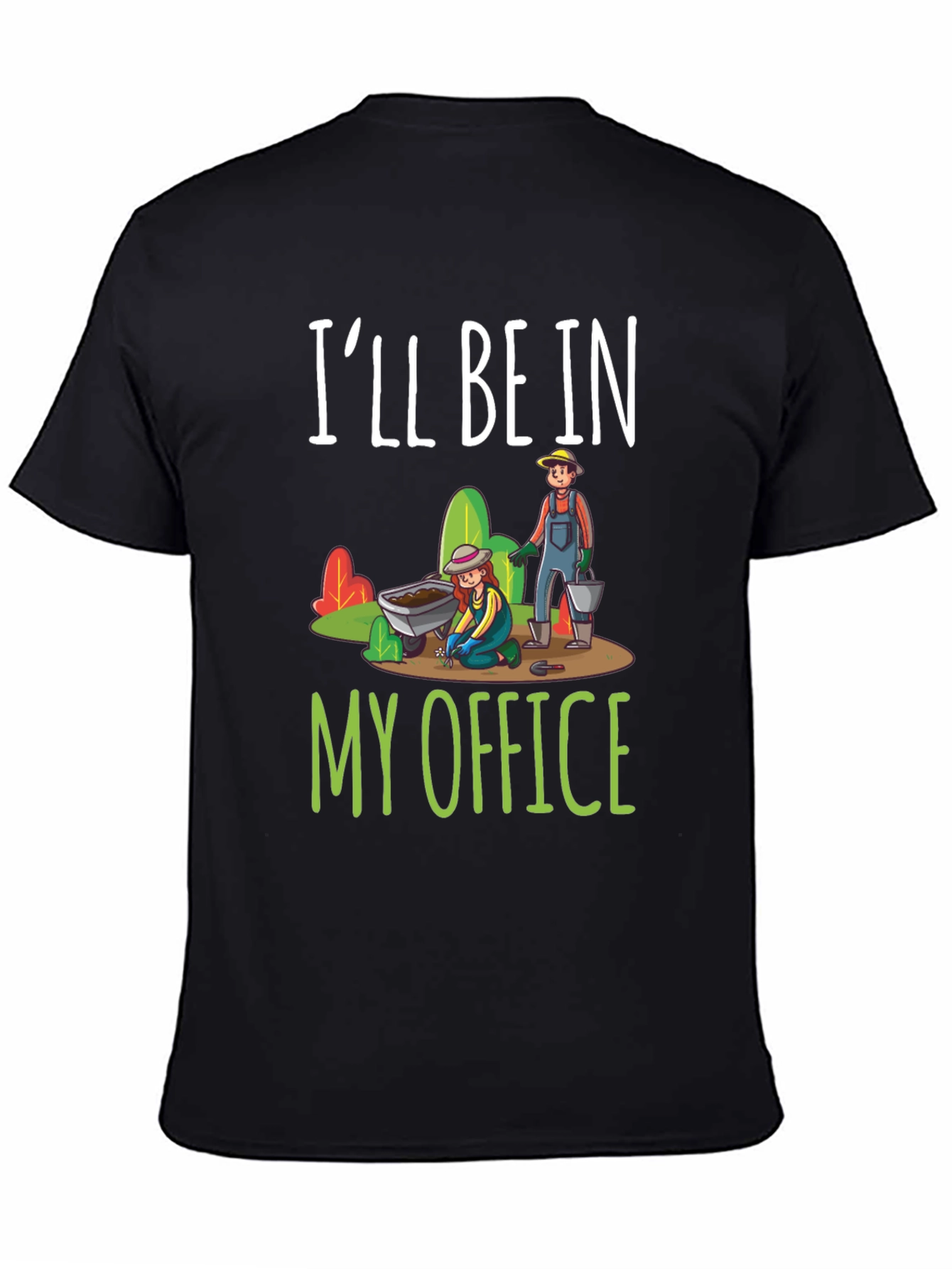 Gardeners Office T-Shirt - Black Cotton Tee